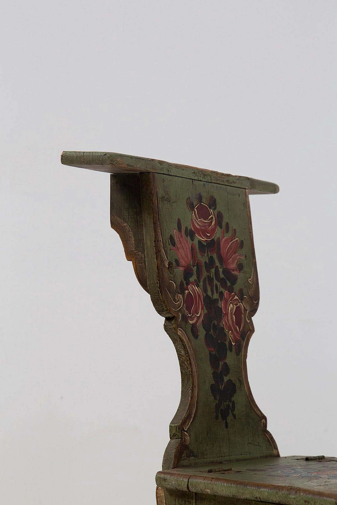 Pair of polychrome wooden chairs convertible into kneelers, 1797 7