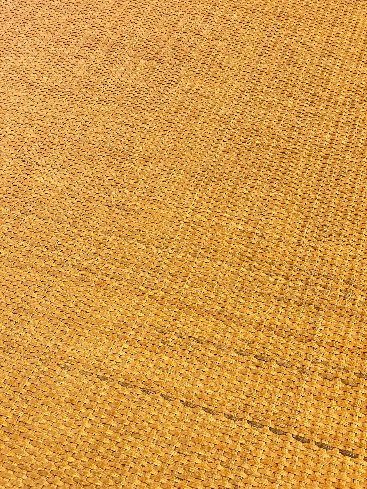 Tavolo da pranzo in vimini con decorazioni verdi, anni '80 8