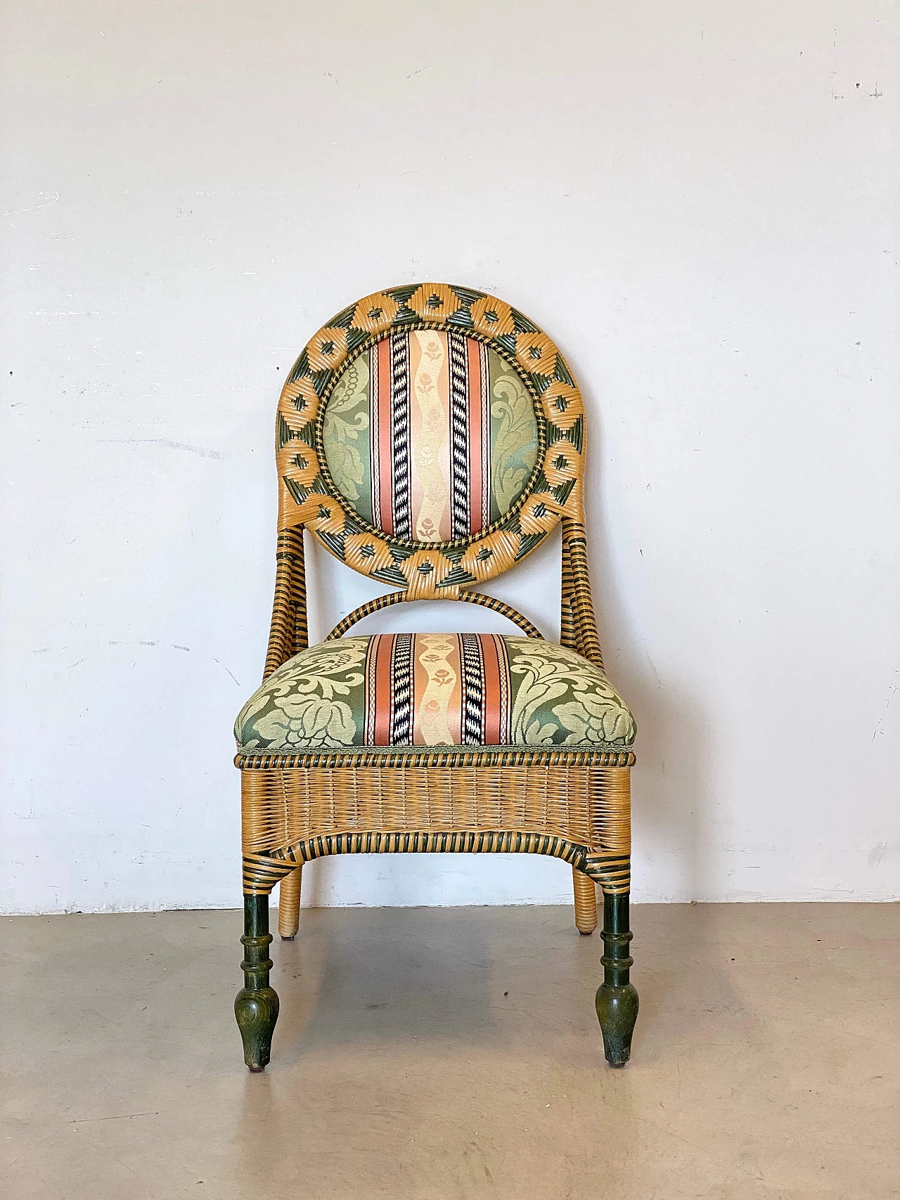 8 Sedie in vimini, anni '80 4