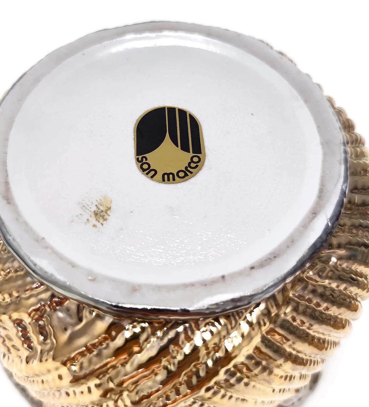 San Marco gold and silver-plated ceramic jewellery box, 1970s 6