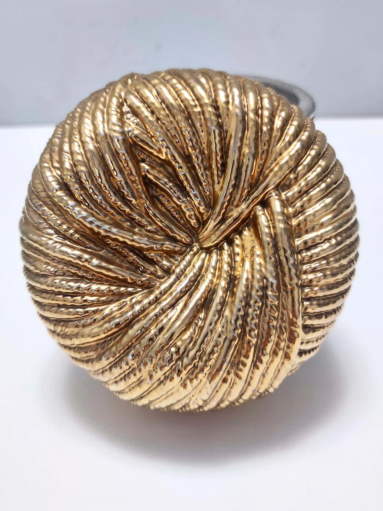 San Marco gold and silver-plated ceramic jewellery box, 1970s 7