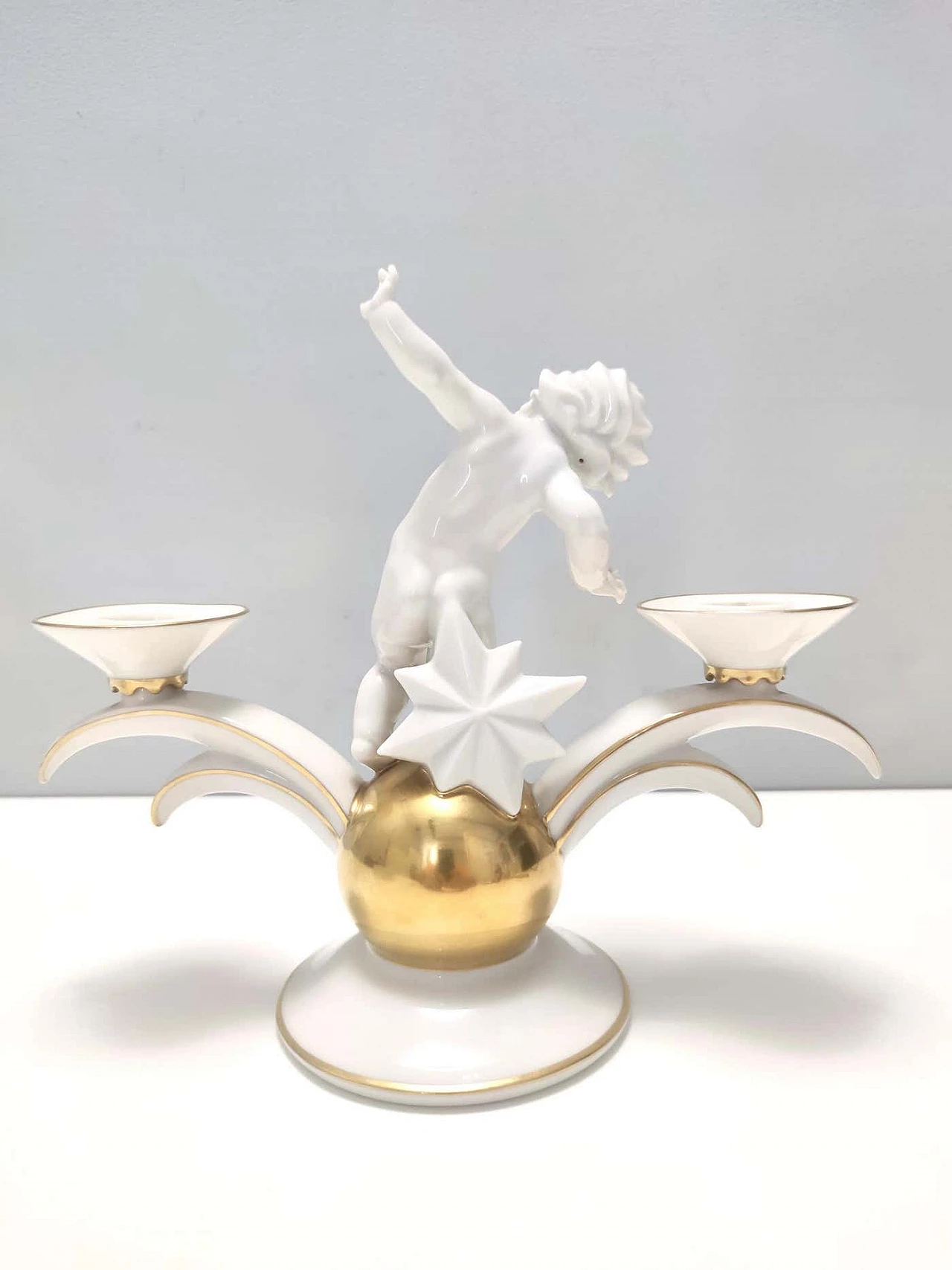 Porcelain candle holder by Karl Tutter for Hutschenreuther, 1930s 7