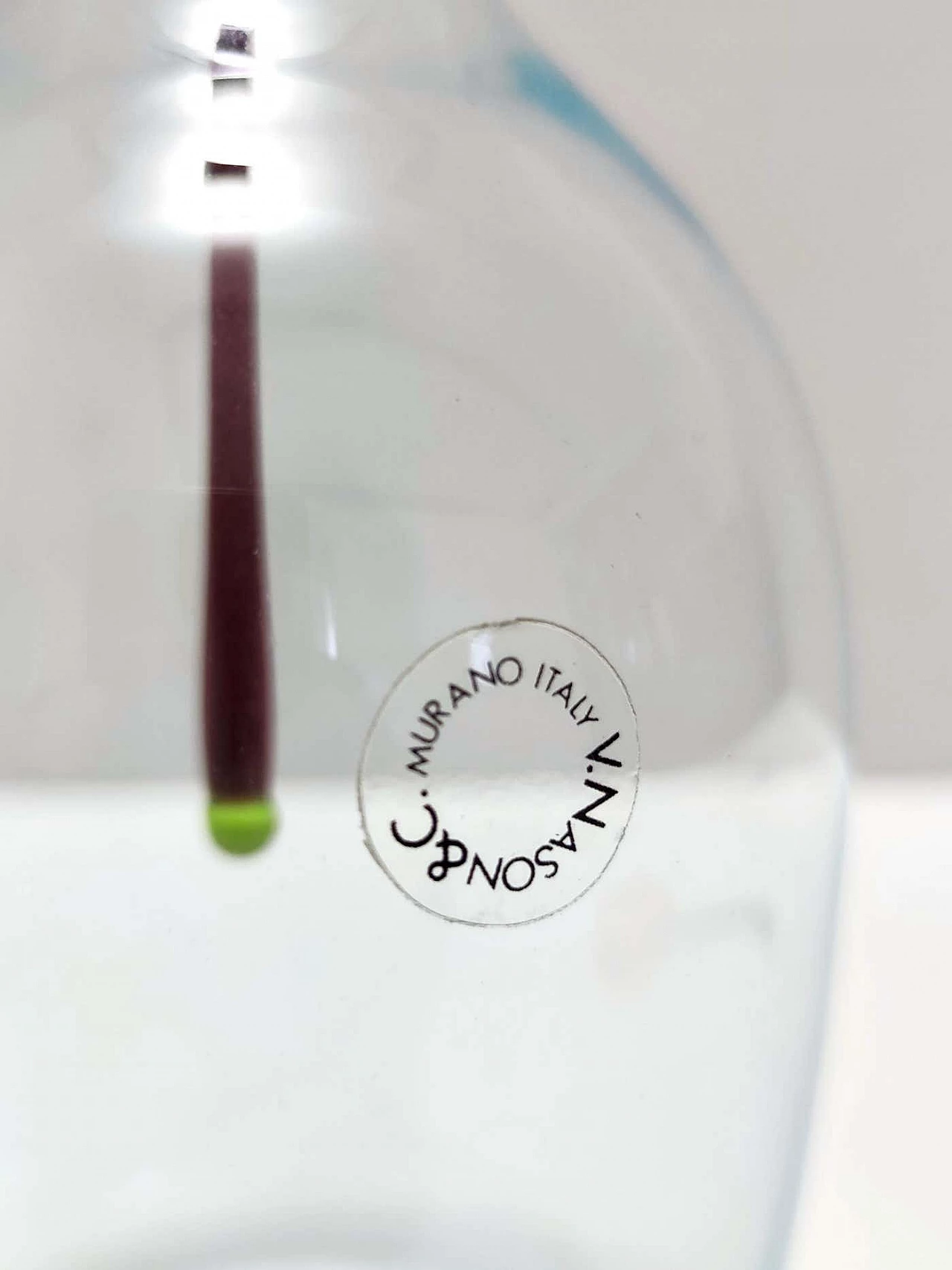 Decanter in vetro di Murano di Vincenzo Nason, anni '80 13