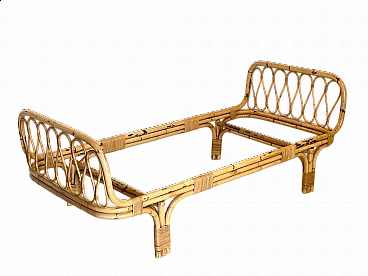 Bamboo single bed, 1970s
