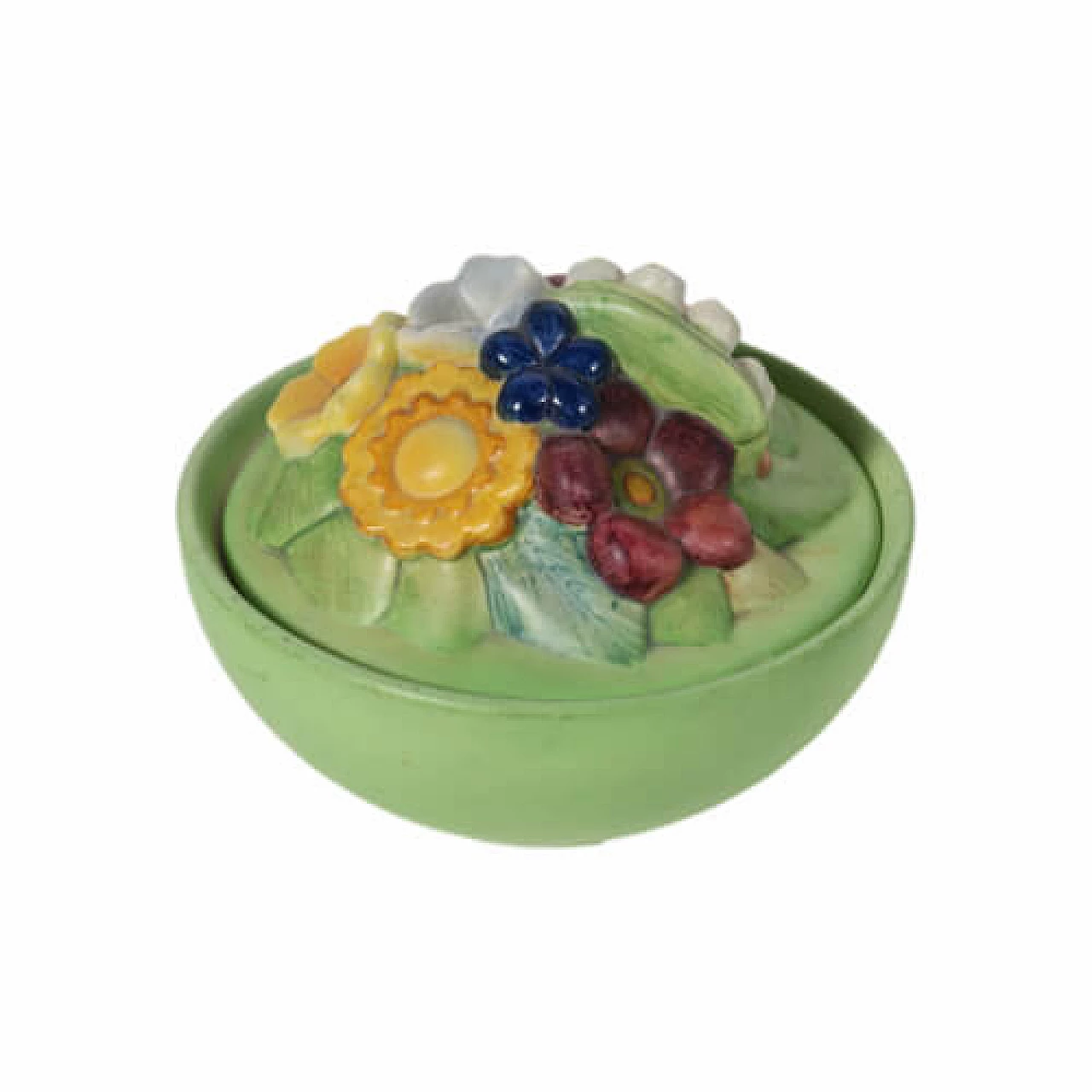 Scatola in ceramica a colaggio Lenci, del '900 1