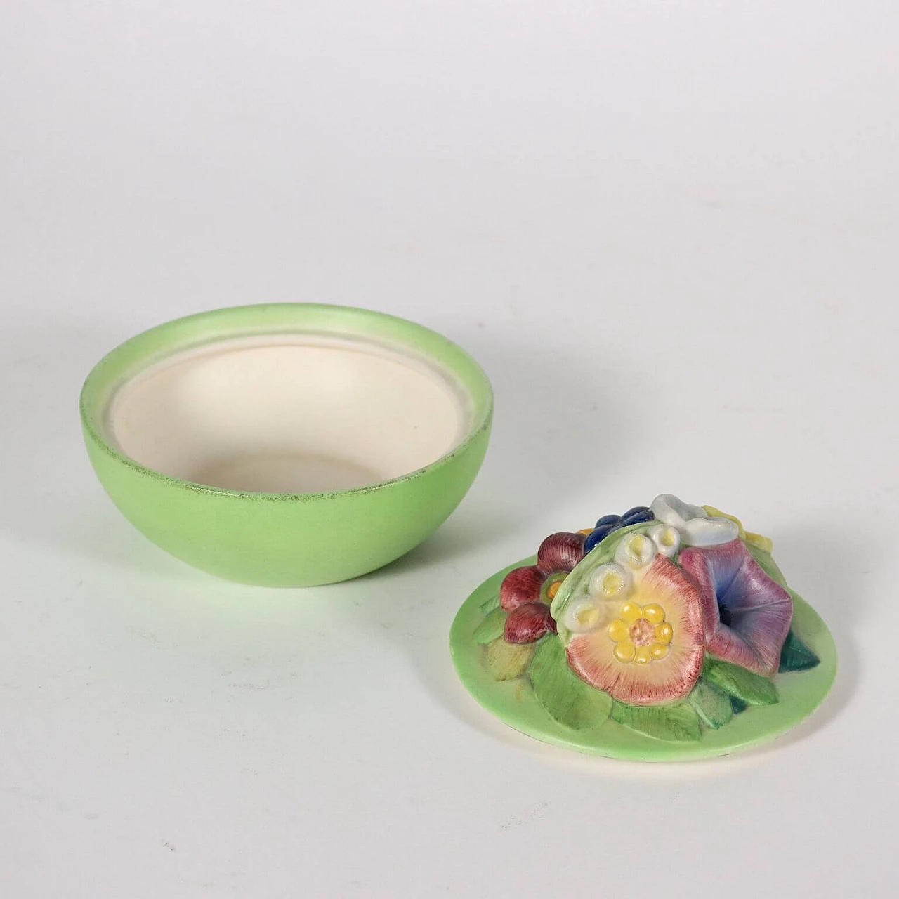 Scatola in ceramica a colaggio Lenci, del '900 3