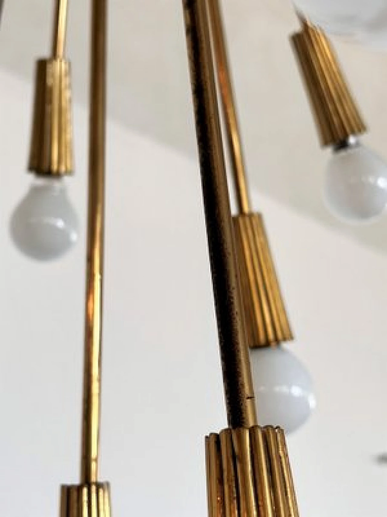 Eighteen-light brass chandelier, 1970s 11
