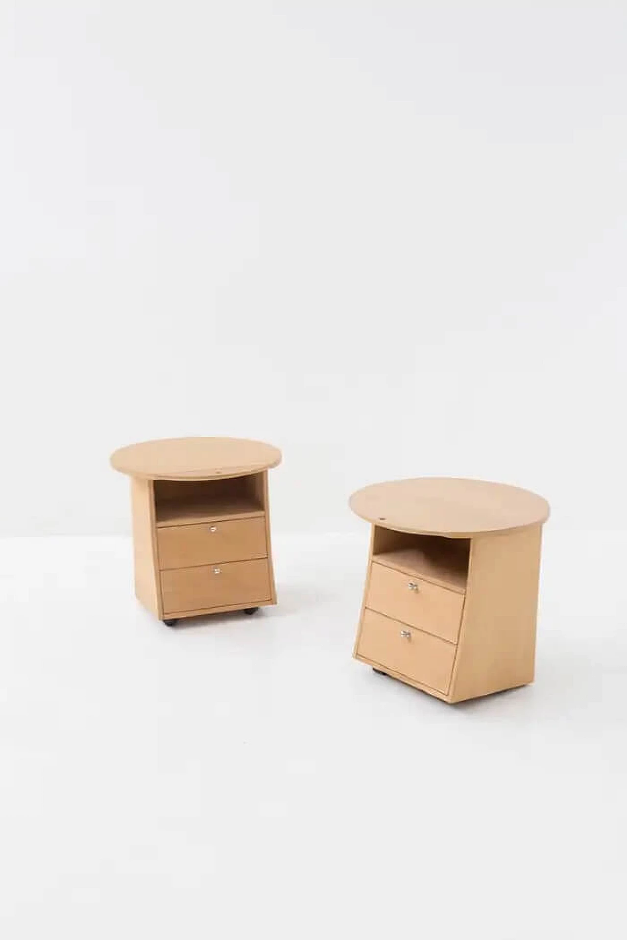 Pair of postmodern bedside tables by Umberto Asnago for Giorgetti, 1980s 1