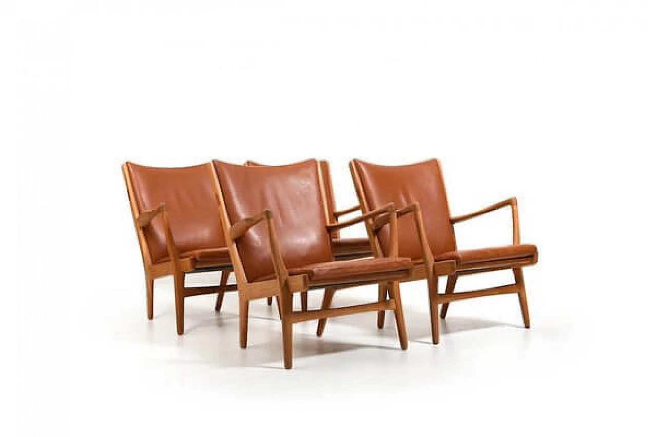 4 AP-16 armchairs by Hans J. Wegner for AP Stolen, 1950s 2