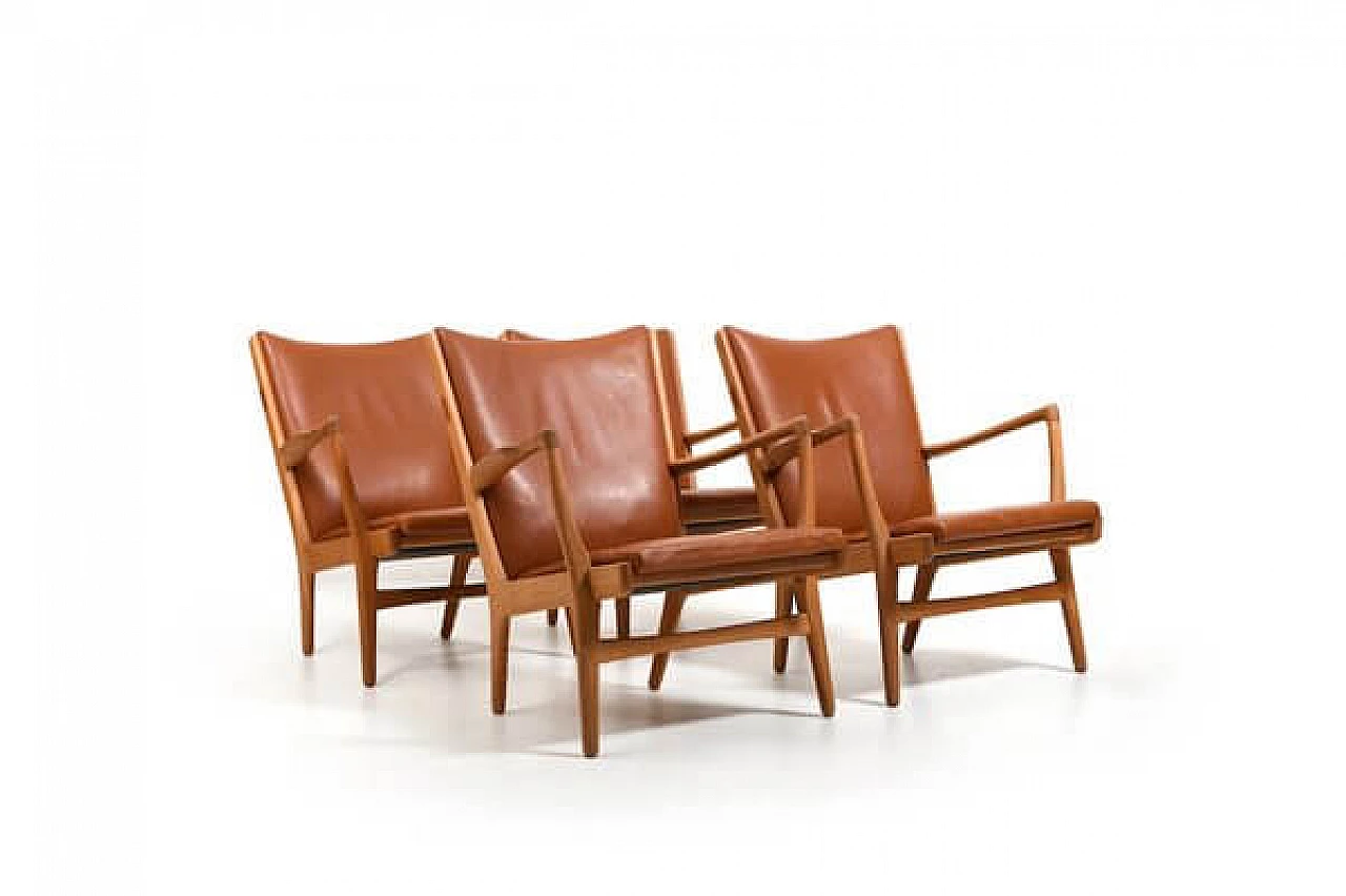 4 Poltrone AP-16 di Hans J. Wegner per AP Stolen, anni '50 2