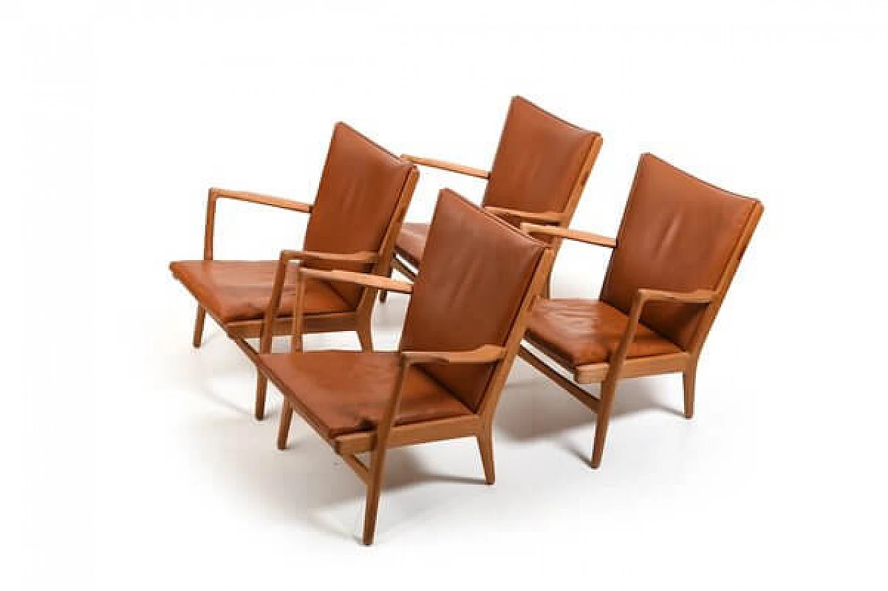 4 AP-16 armchairs by Hans J. Wegner for AP Stolen, 1950s 3
