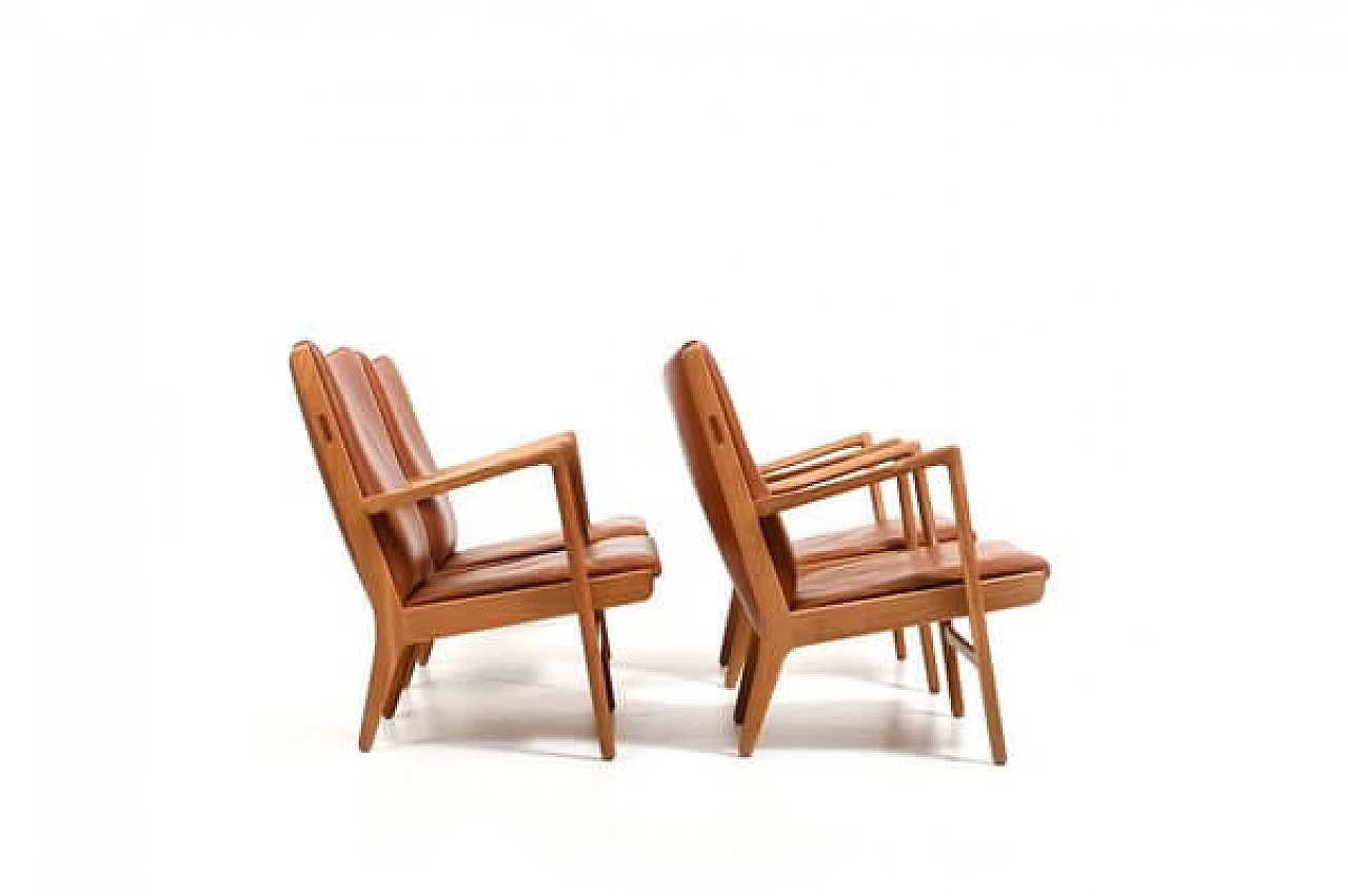 4 AP-16 armchairs by Hans J. Wegner for AP Stolen, 1950s 5