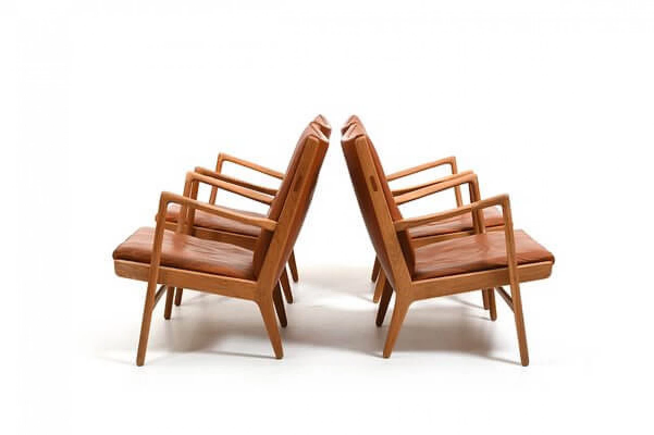 4 AP-16 armchairs by Hans J. Wegner for AP Stolen, 1950s 15