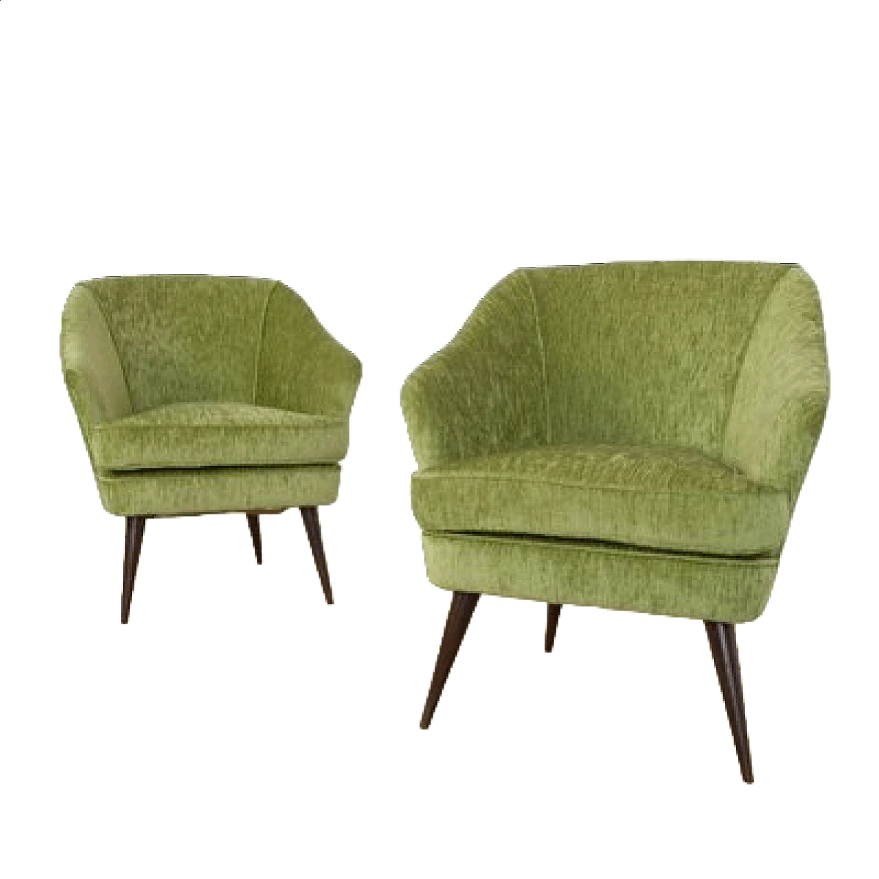 Pair of armchairs attributed to Gio Ponti for Casa e Giardino, 1950s 8