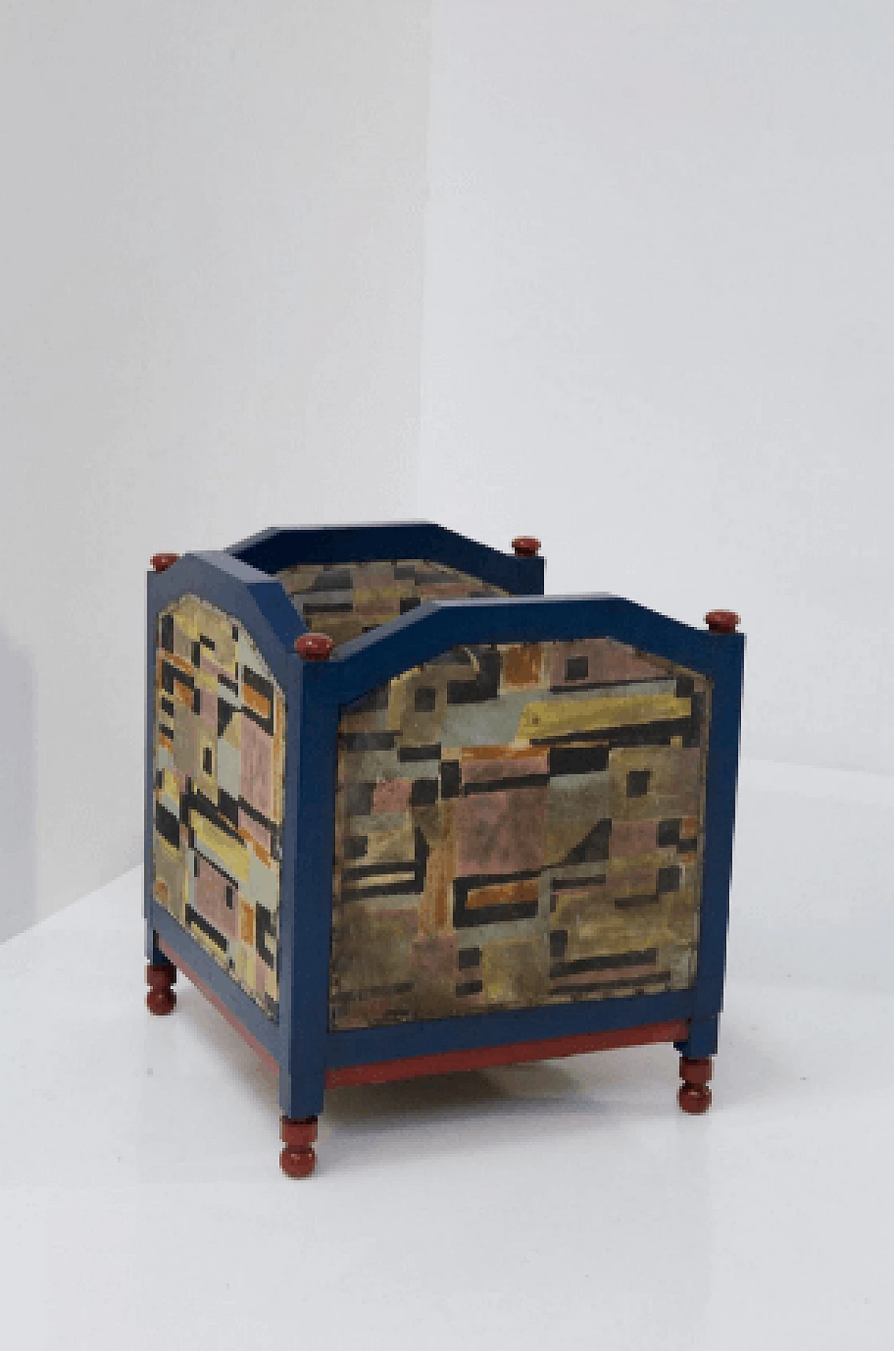 Pair of wood and fabric armchairs attributed to Luigi Colombo Fillia, 1920s 2