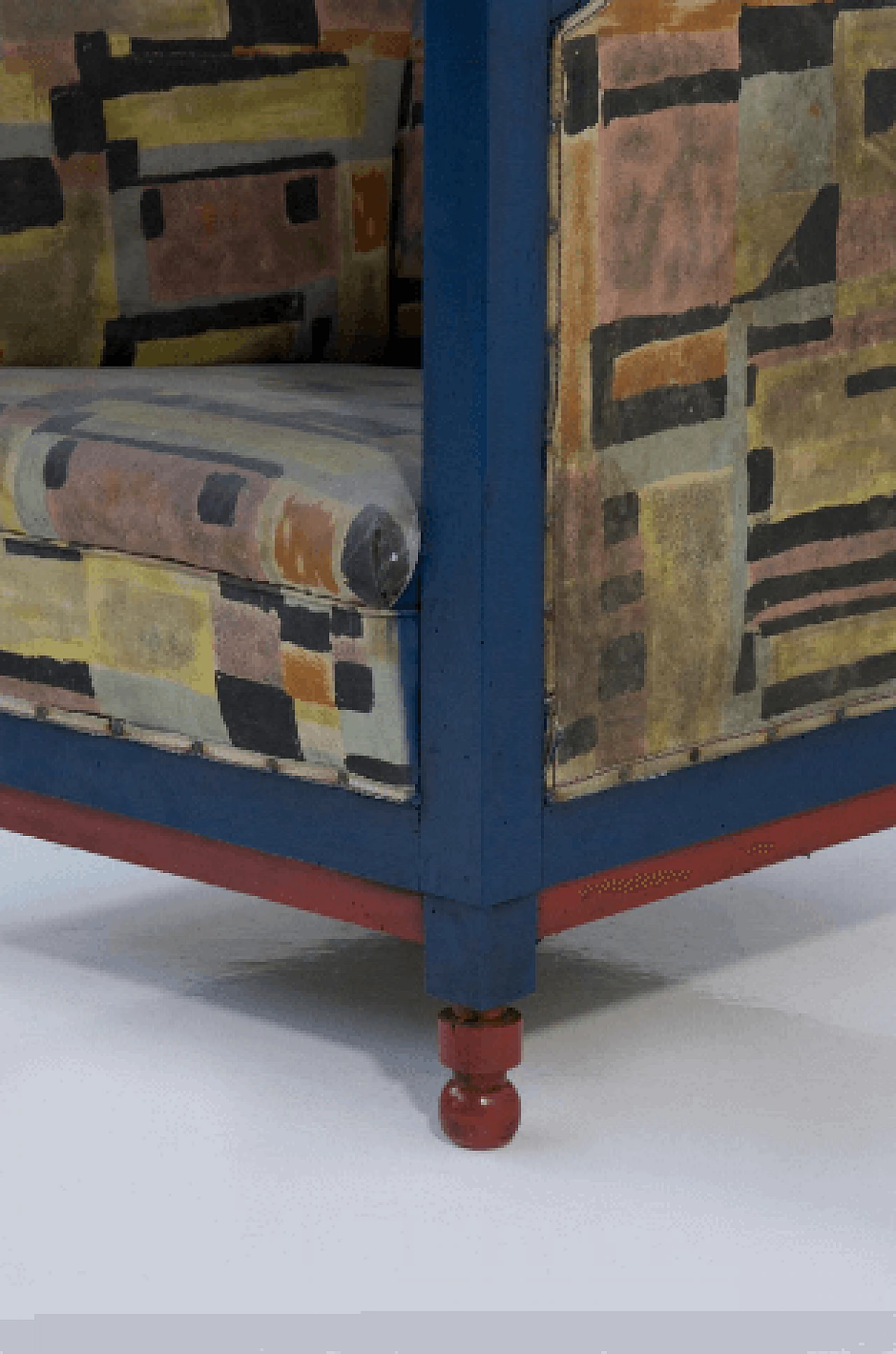 Coppia di poltrone in legno e tessuto attribuite a Luigi Colombo Fillia, anni '20 6