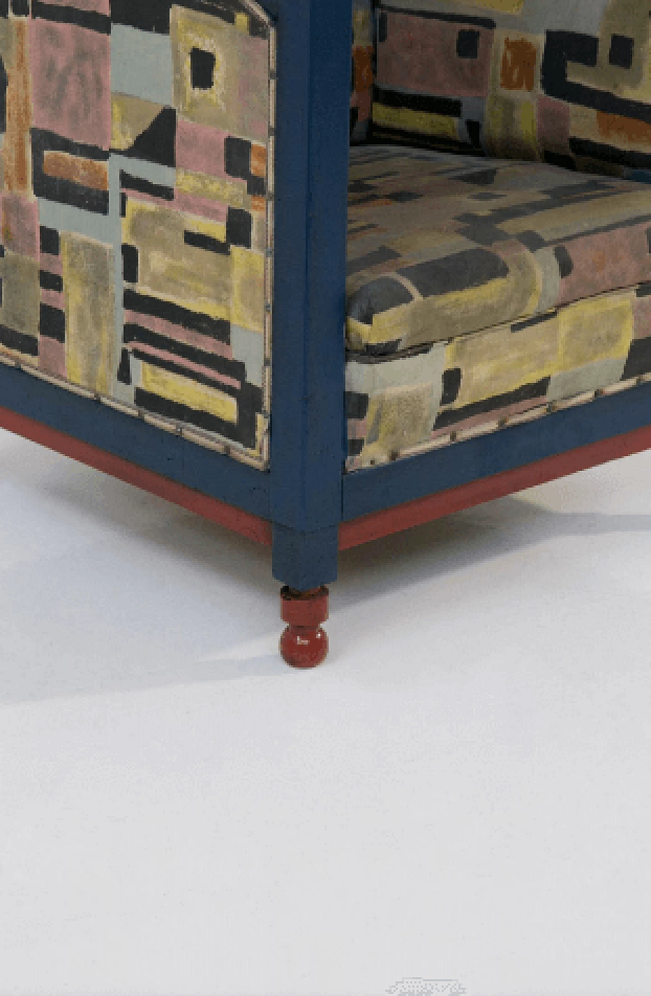 Pair of wood and fabric armchairs attributed to Luigi Colombo Fillia, 1920s 9