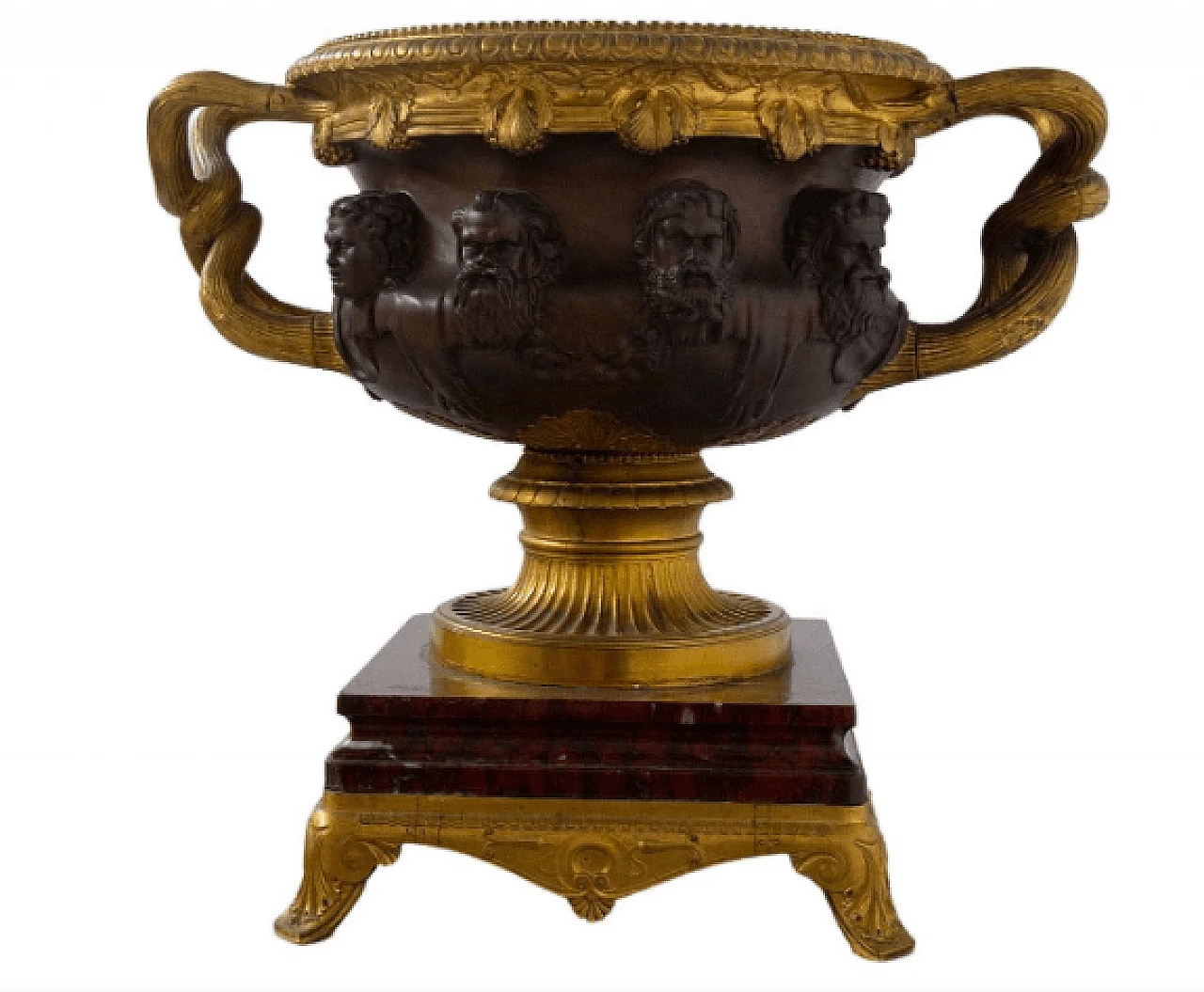 Vaso in marmo e bronzo di Ferdinand Barbedienne, metà '800 1