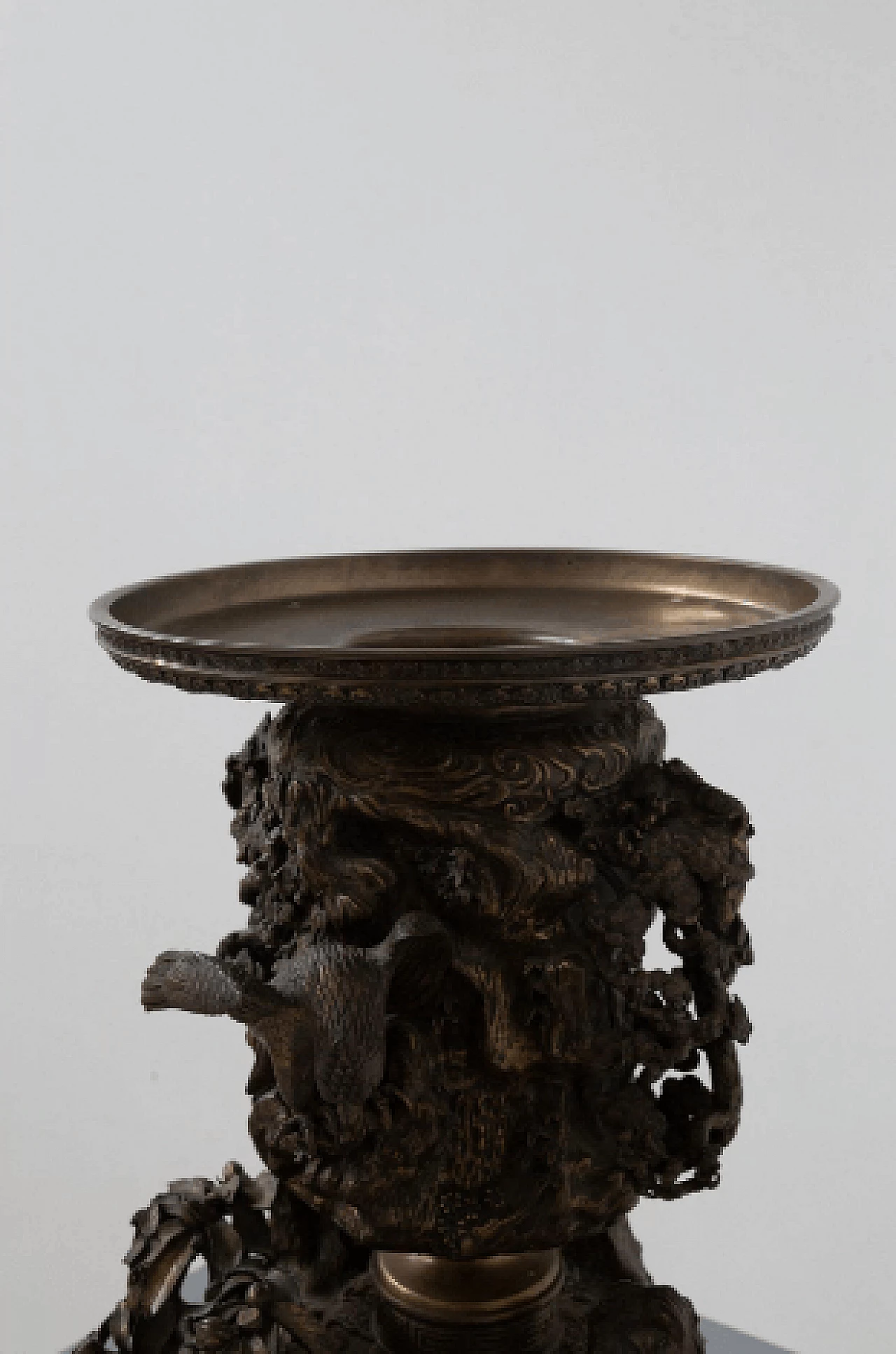 Bruciatore di incenso giapponese in bronzo patinato, '800 4