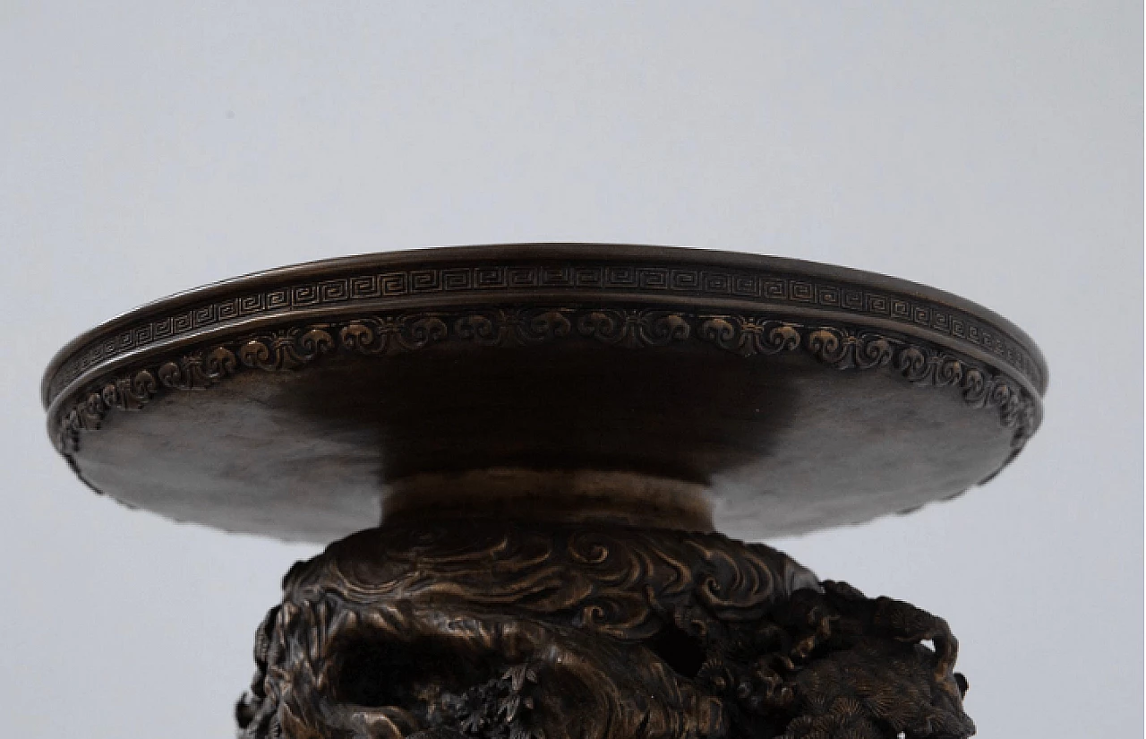 Japanese patinated bronze incense burner, 19th century 11
