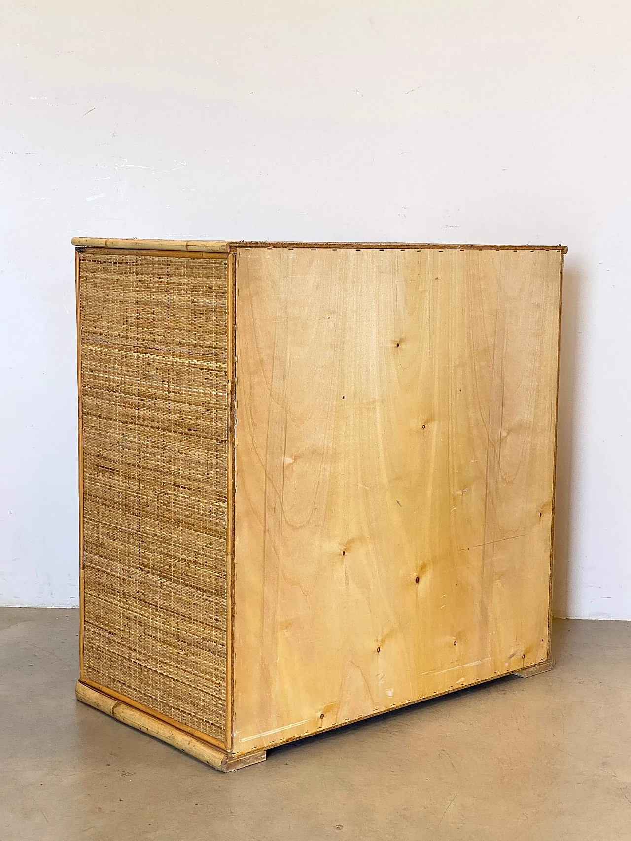 Bamboo and wicker sideboard, 1980s 7