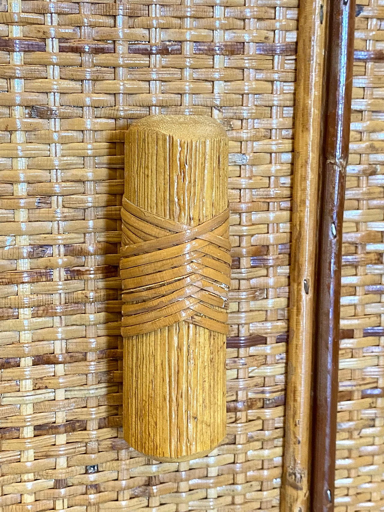 Credenza in bambù e vimini, anni '80 9