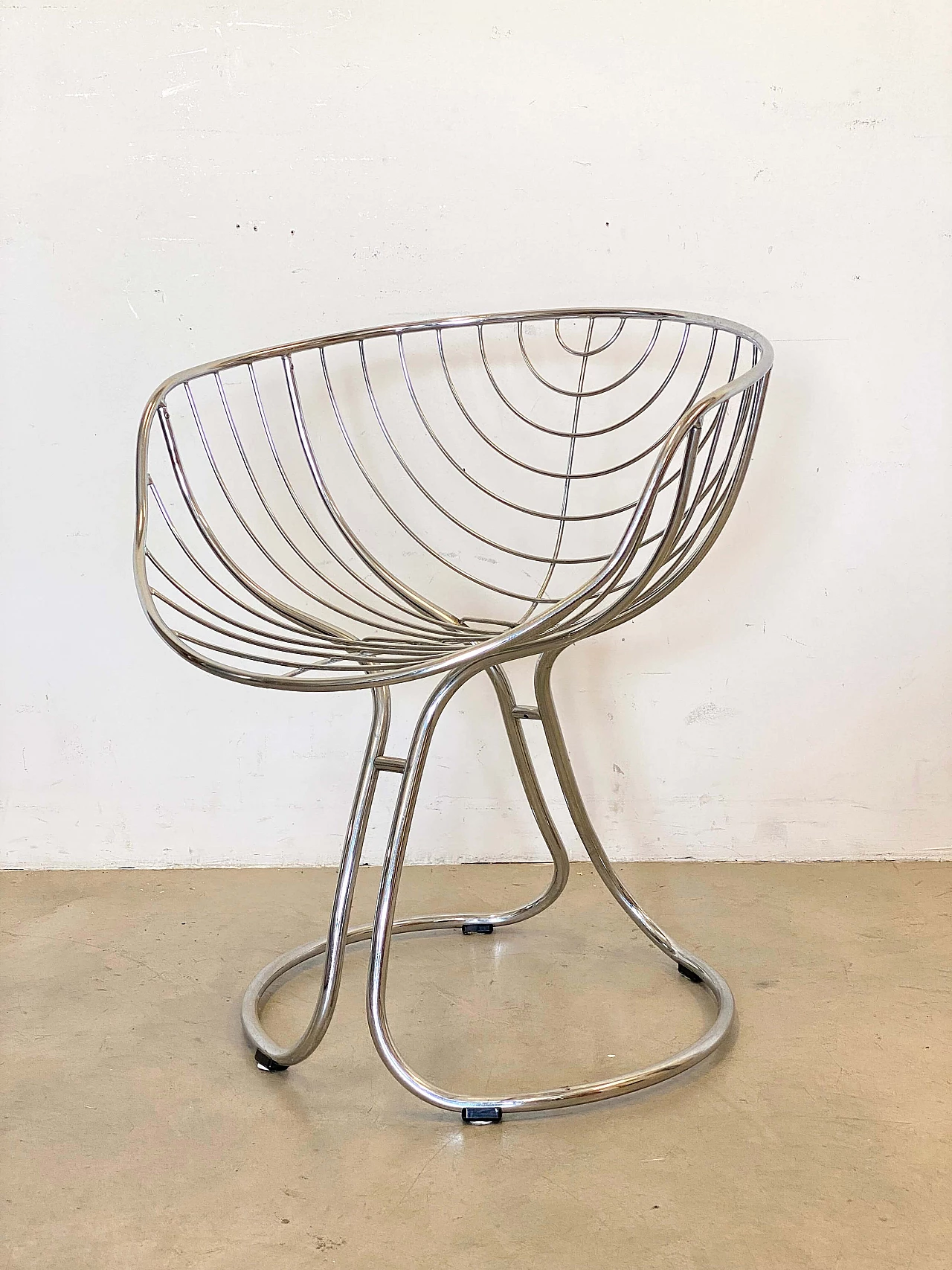 Pan Am chair in chrome-plated steel by Gastone Rinaldi for Rima, 1960s 1