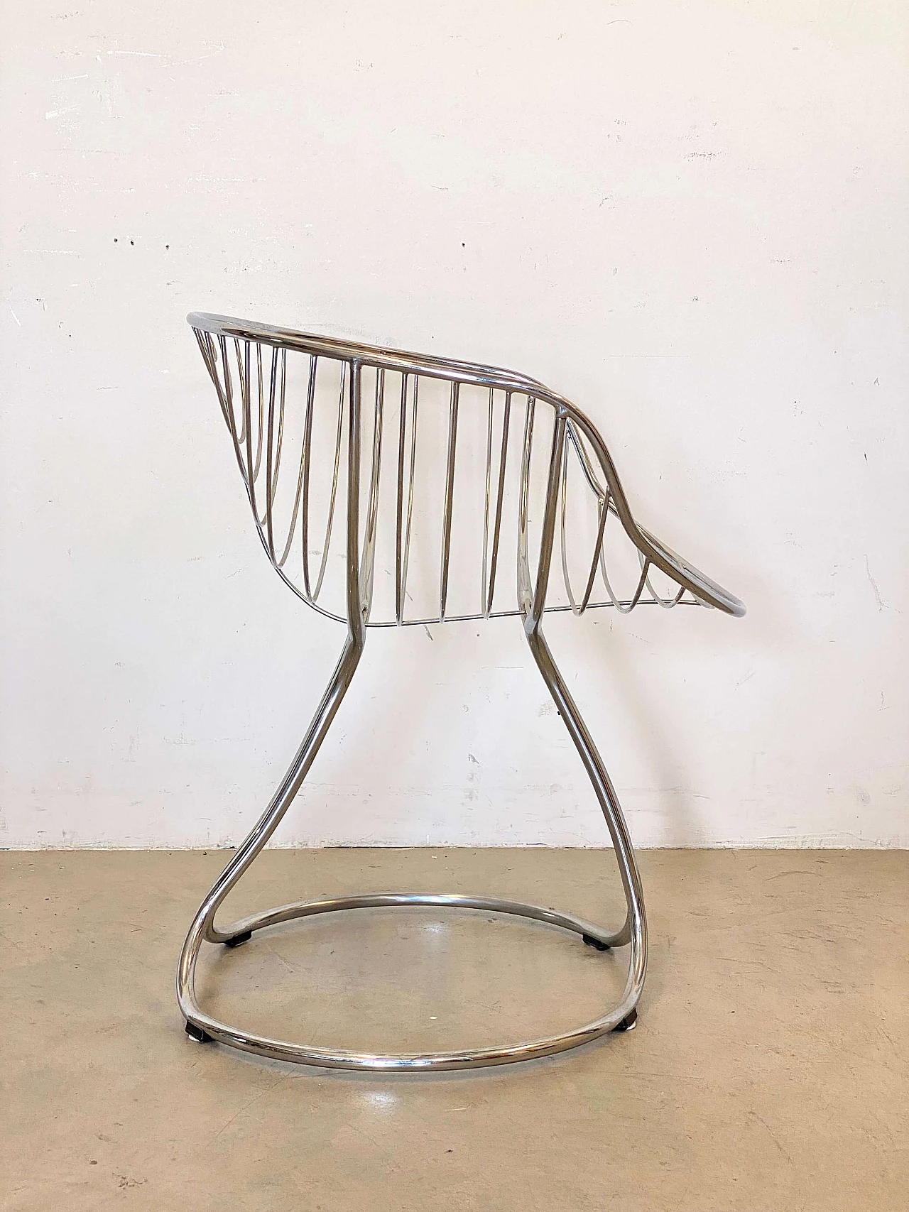 Pan Am chair in chrome-plated steel by Gastone Rinaldi for Rima, 1960s 3