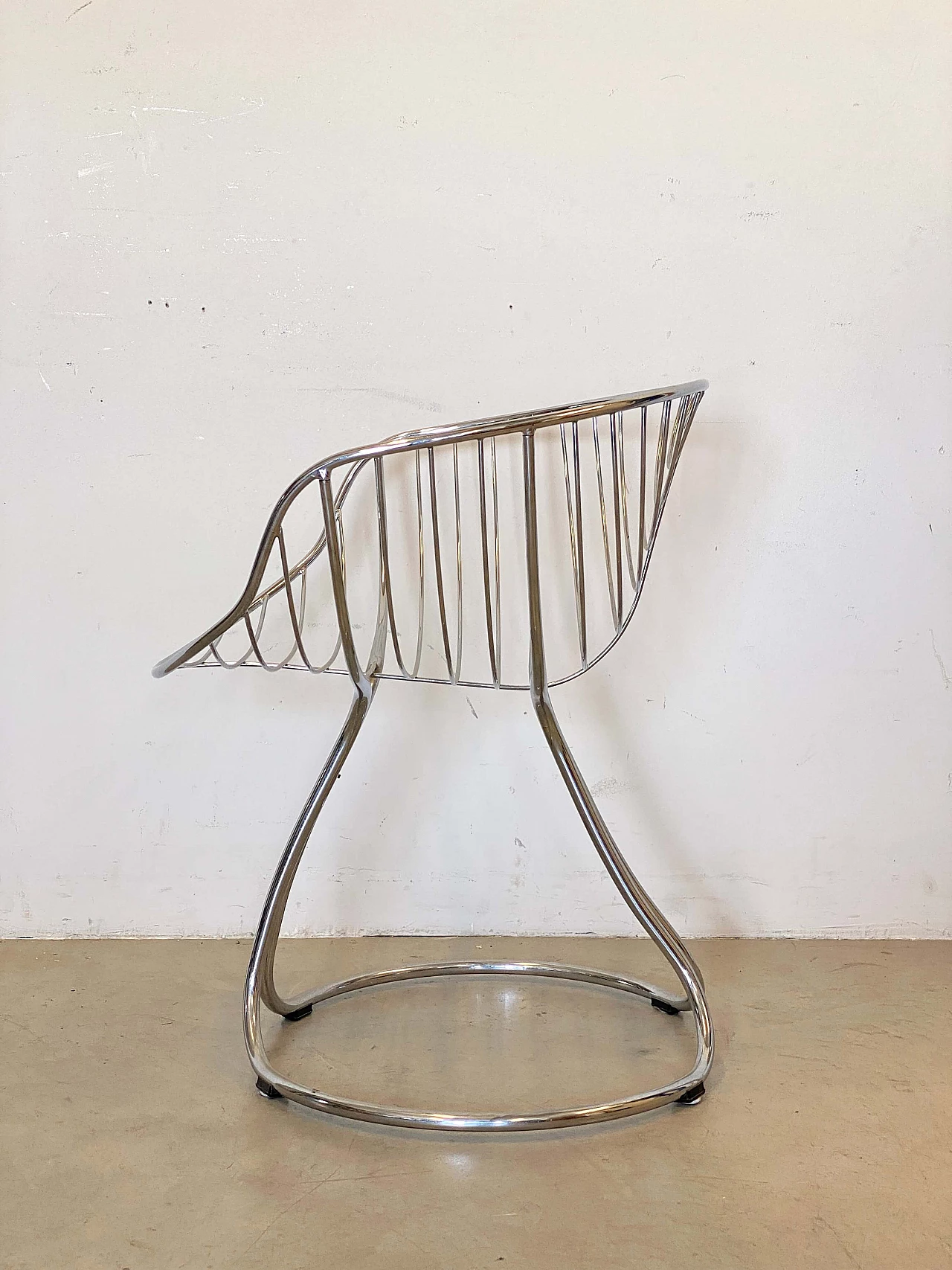 Pan Am chair in chrome-plated steel by Gastone Rinaldi for Rima, 1960s 7