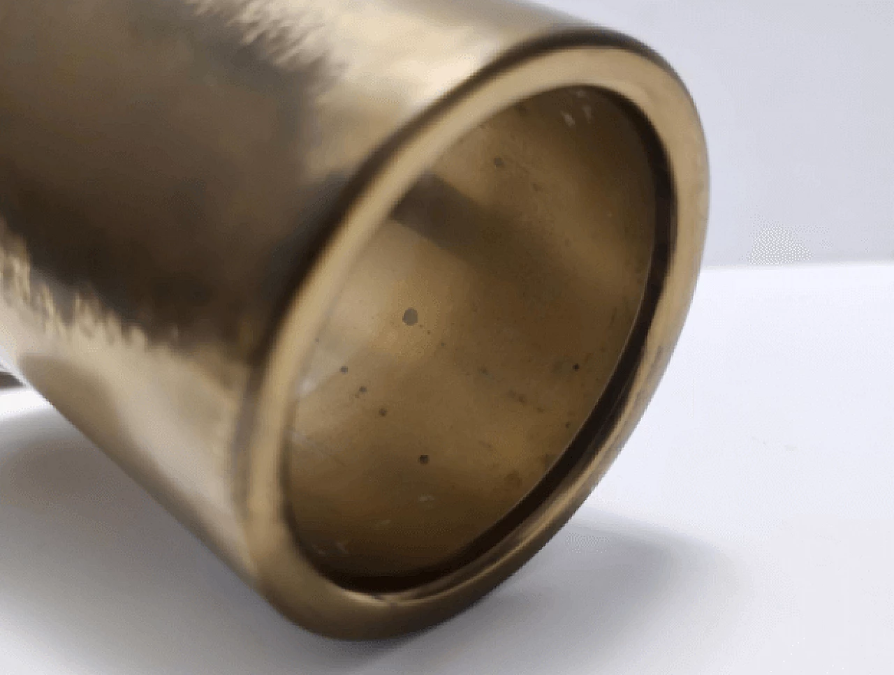 Glass and brass vase in the style of Max Ingrand, 1960s 10