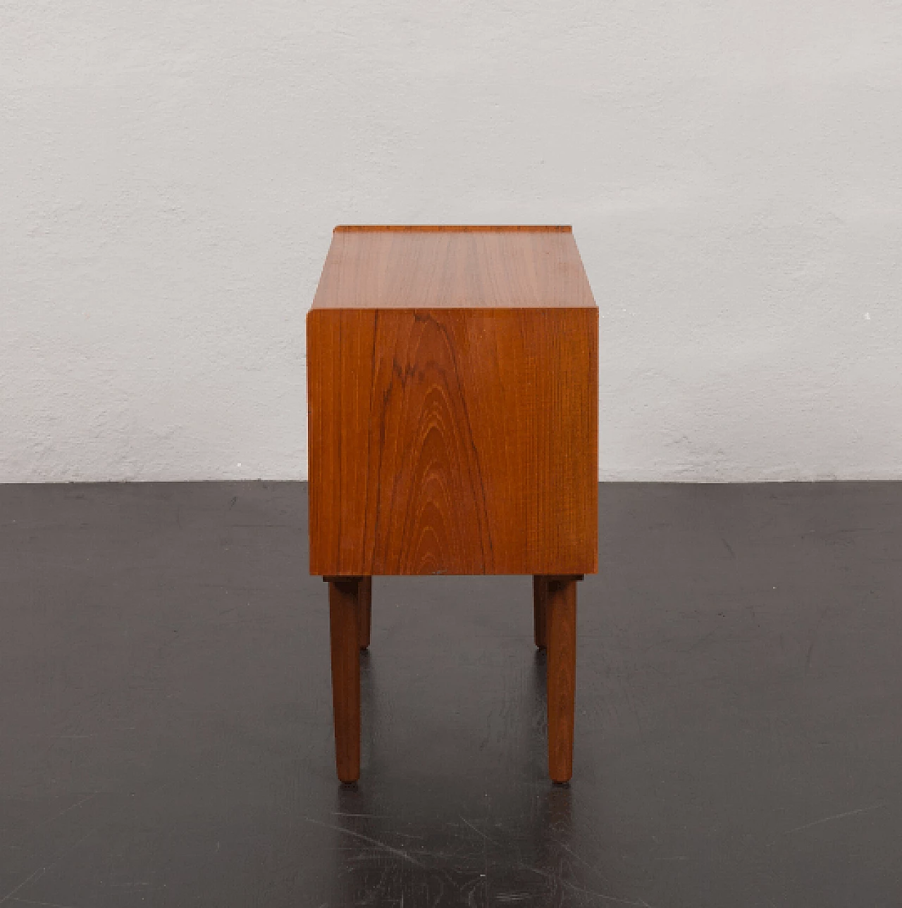 Danish teak veneered cabinet with sliding doors, 1960s 9