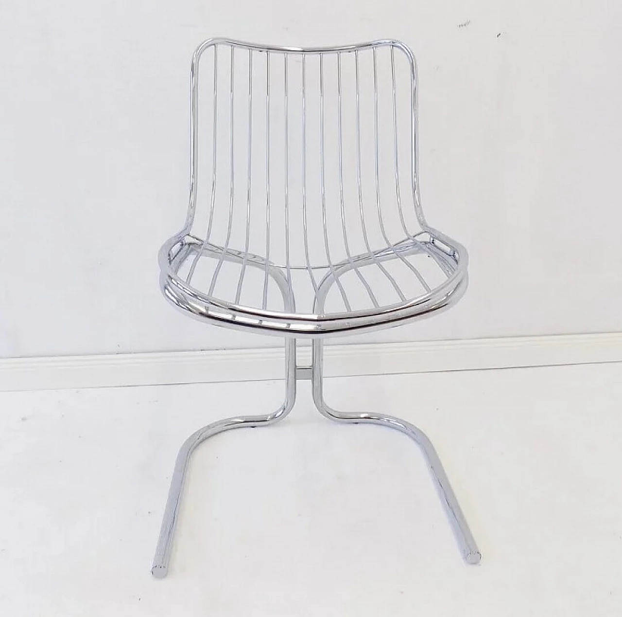 Radiofreccia chair in chrome-plated tubular steel by Gastone Rinaldi for Rima, 1970s 12