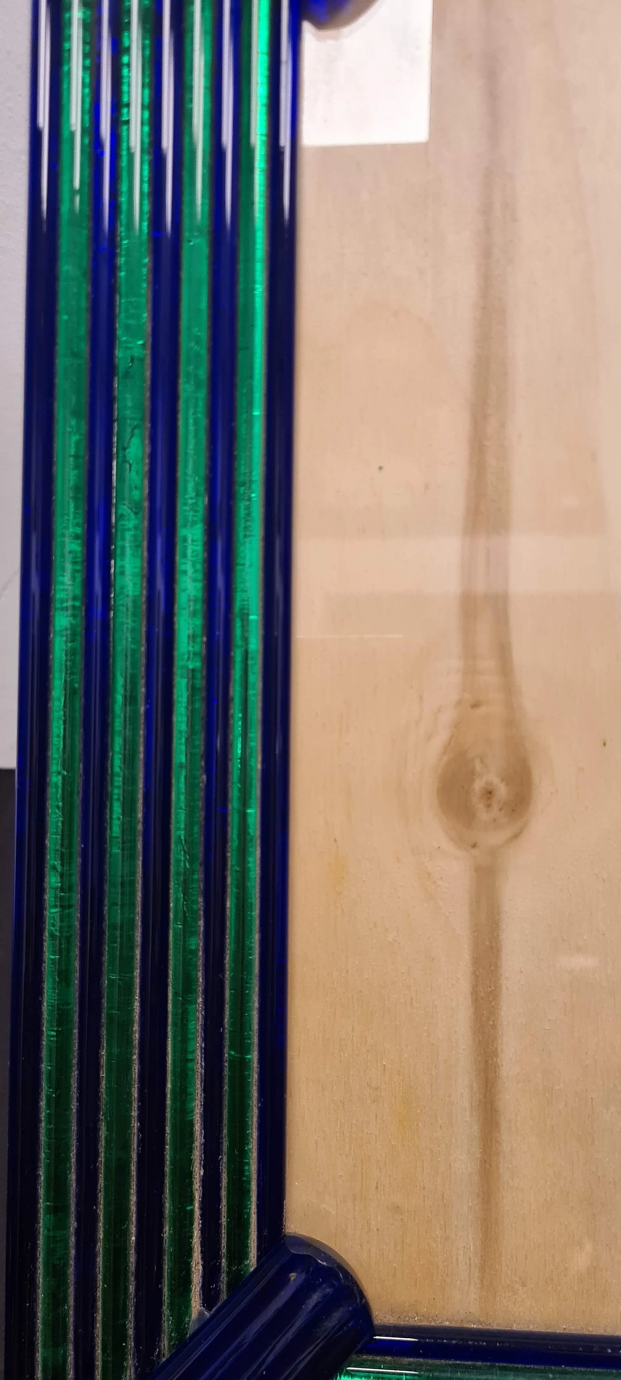 Cornice in vetro blu e verde attribuita ad Archimede Seguso, anni '70 3