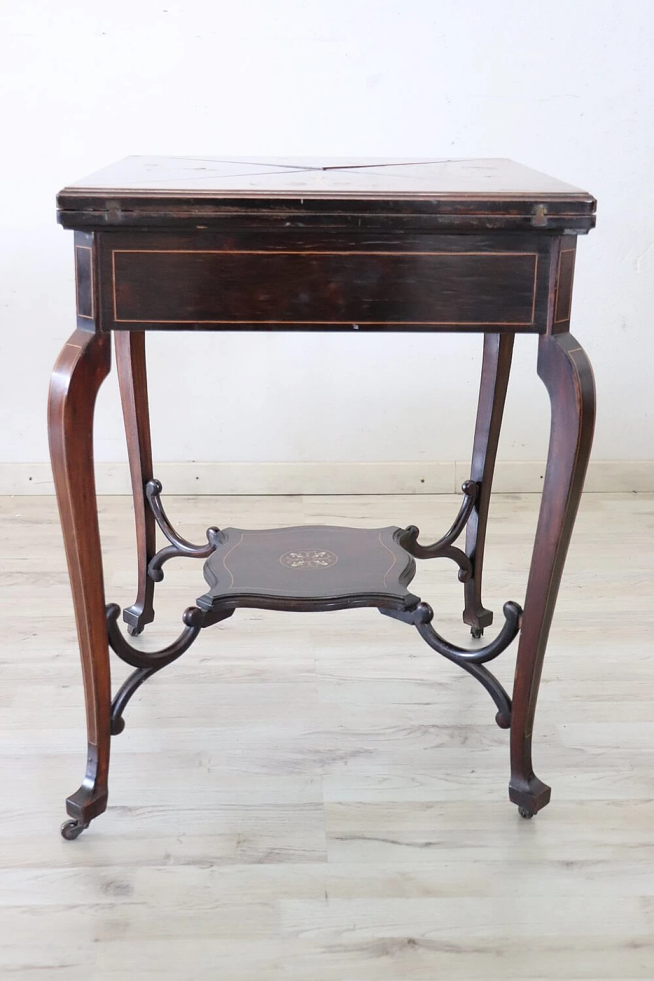 Inlaid rosewood gaming table in Louis XV style, 1940s 6