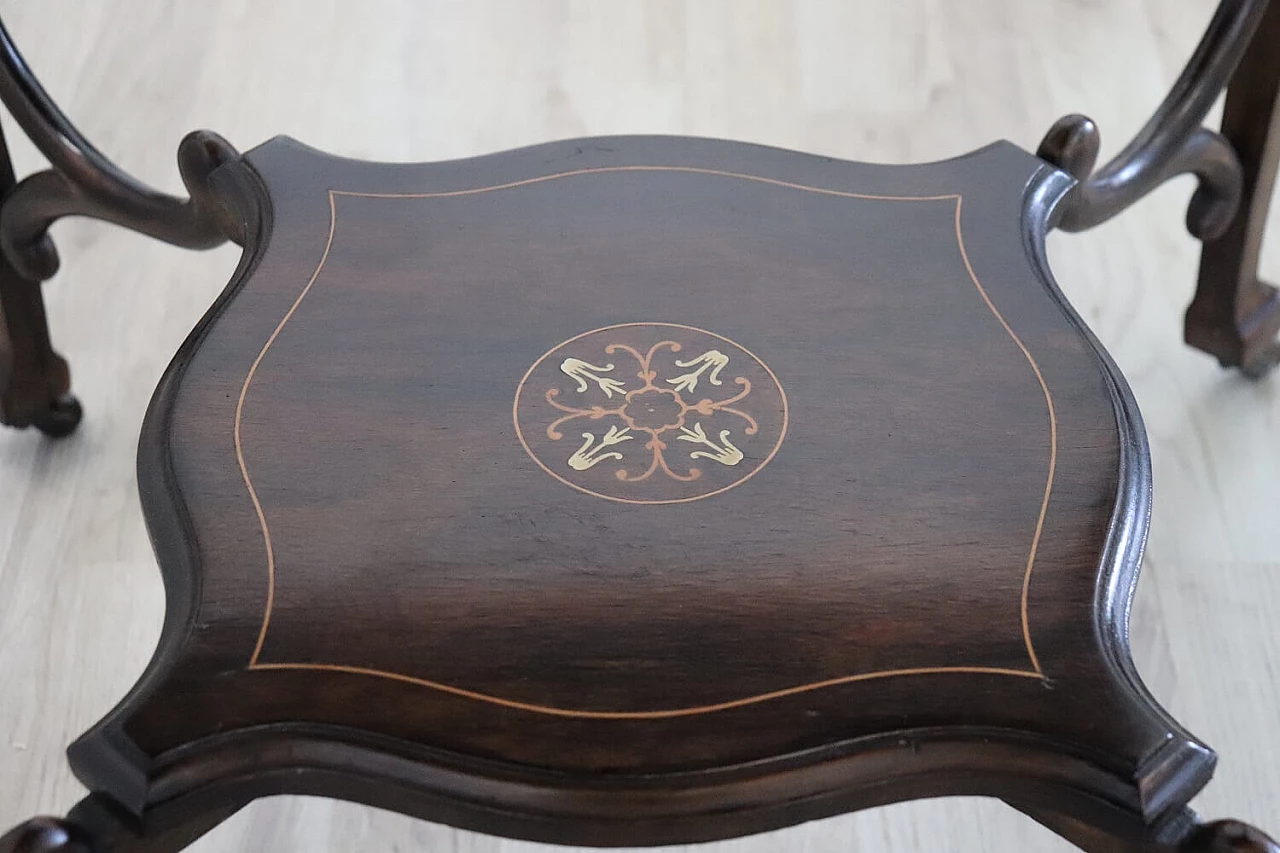 Inlaid rosewood gaming table in Louis XV style, 1940s 8