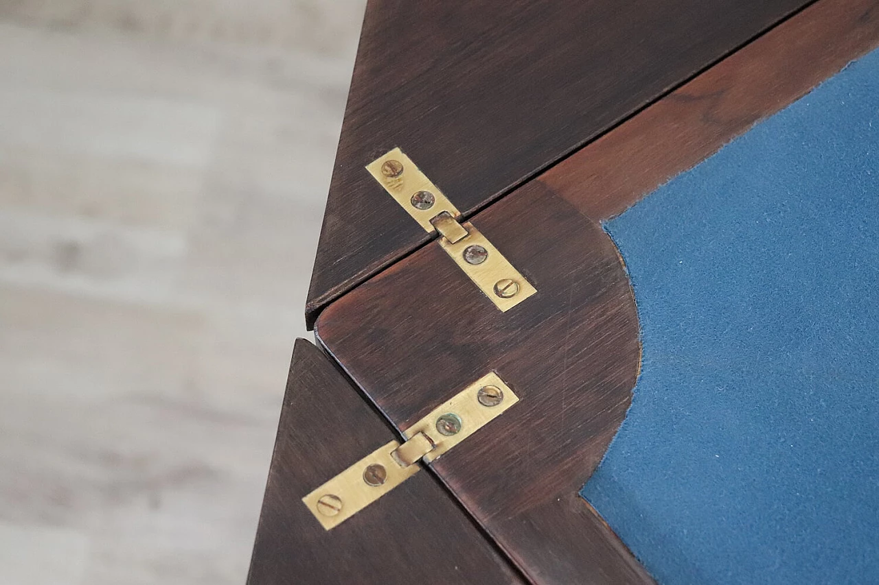 Inlaid rosewood gaming table in Louis XV style, 1940s 13