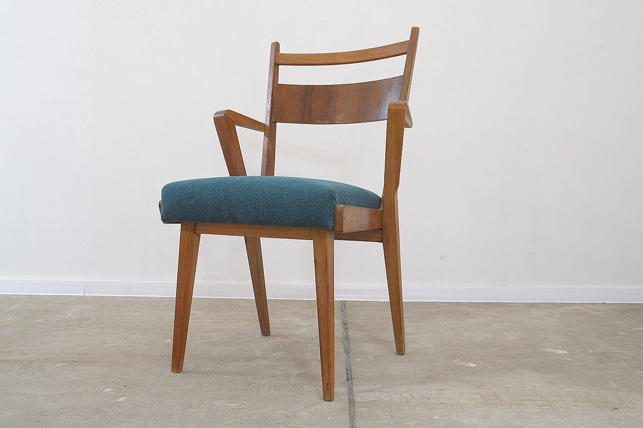 Pair of bent-beech chairs with upholstered seat by Jitona, 1970s 13