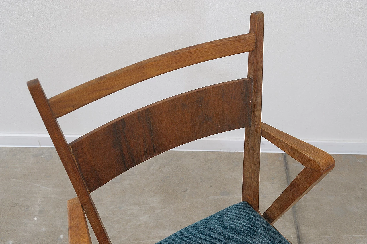 Pair of bent-beech chairs with upholstered seat by Jitona, 1970s 15