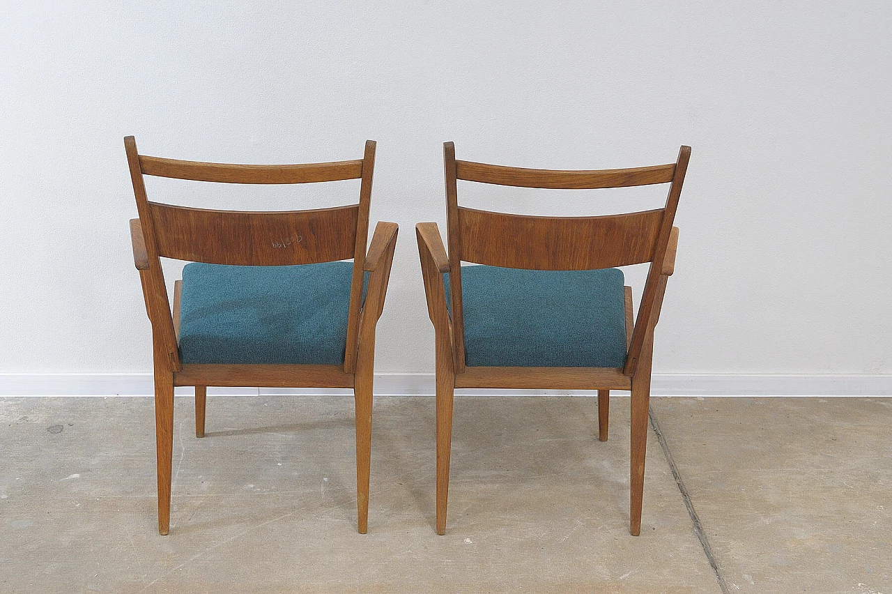 Pair of bent-beech chairs with upholstered seat by Jitona, 1970s 18