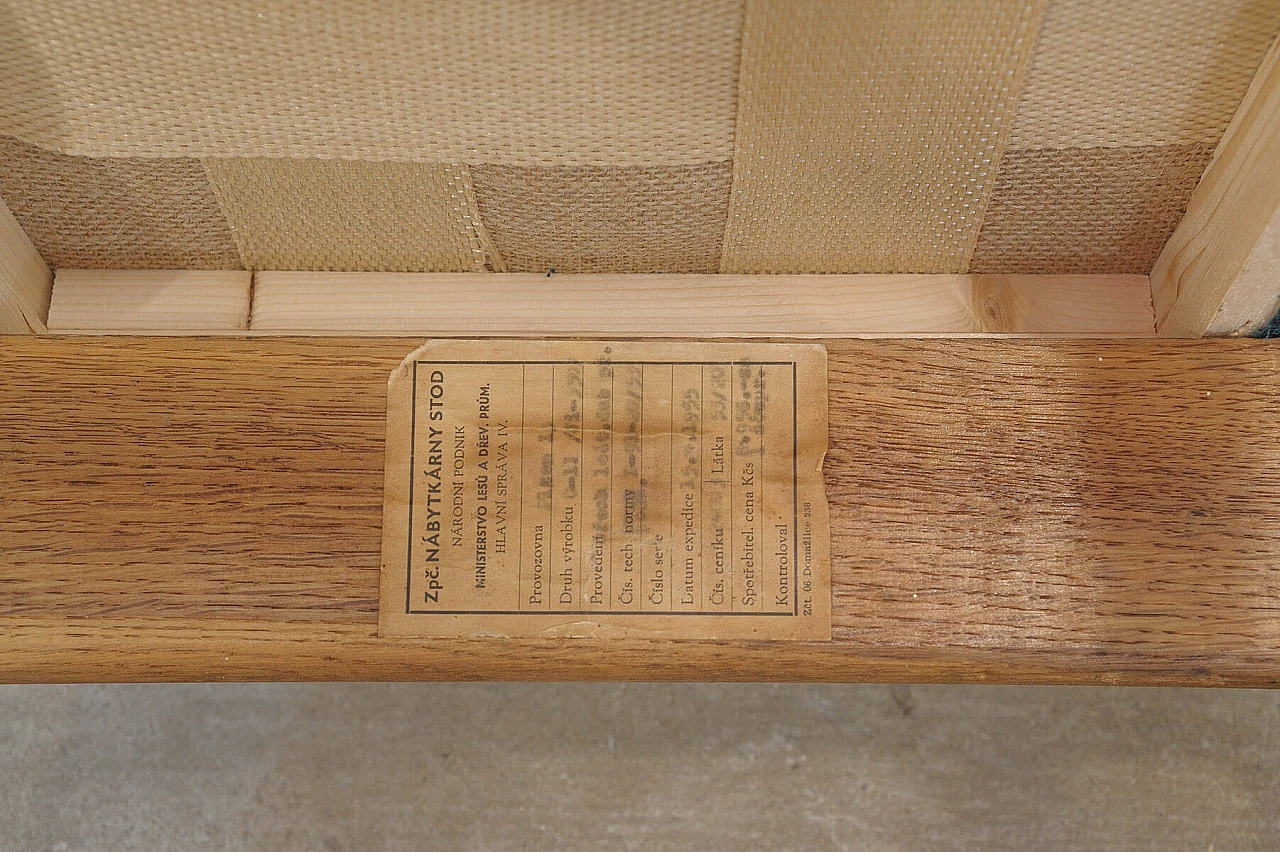 Coppia di sedie in faggio curvato con seduta imbottita di Jitona, anni '70 22