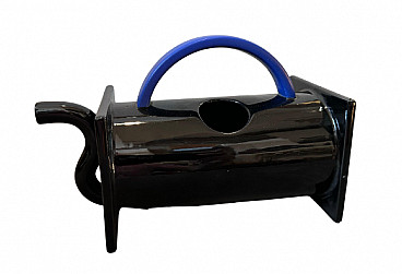 Black and blue ceramic teapot by Marco Zanini for Bitossi, 1980s