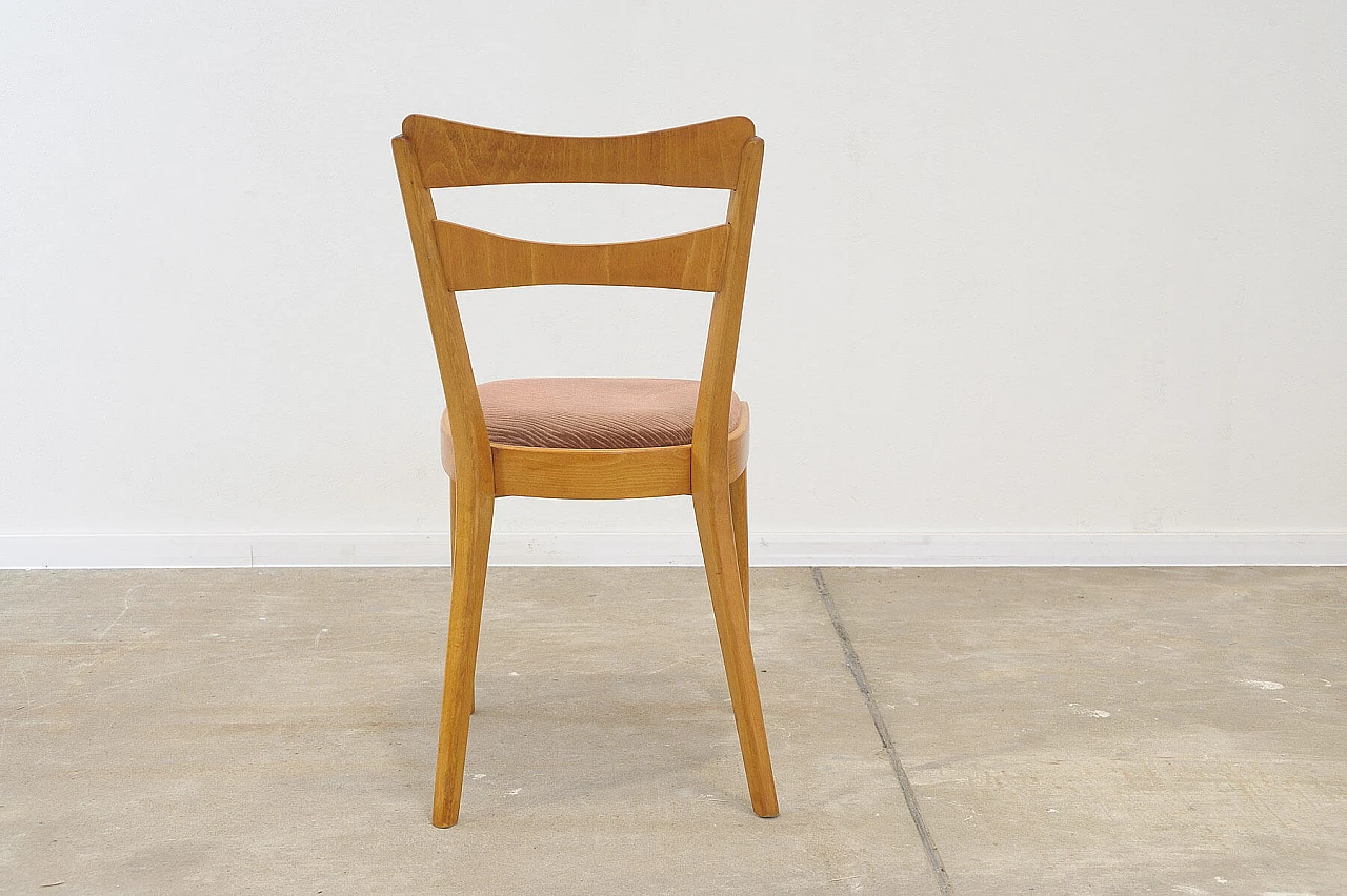 4 Chairs in beech and brown fabric by Tatra Nábytok, 1960s 16