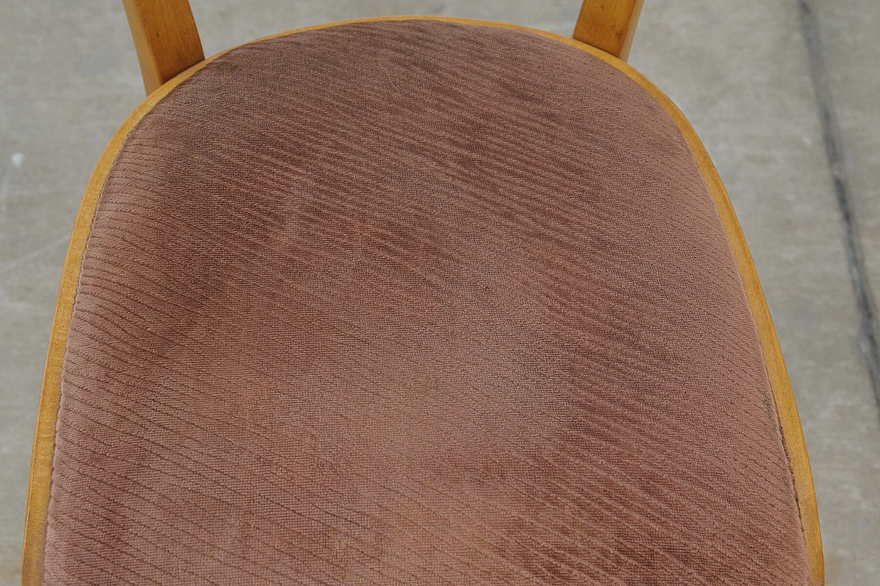 4 Chairs in beech and brown fabric by Tatra Nábytok, 1960s 22