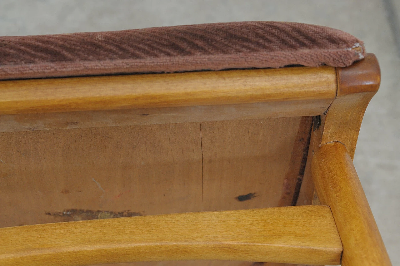 4 Chairs in beech and brown fabric by Tatra Nábytok, 1960s 24