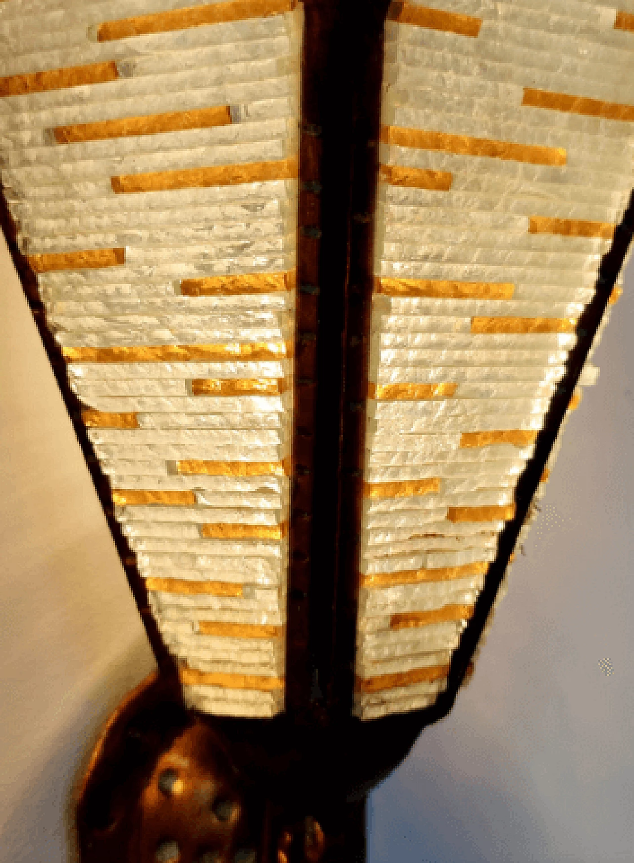 Pair of Murano glass and copper wall lights, 1960s 7