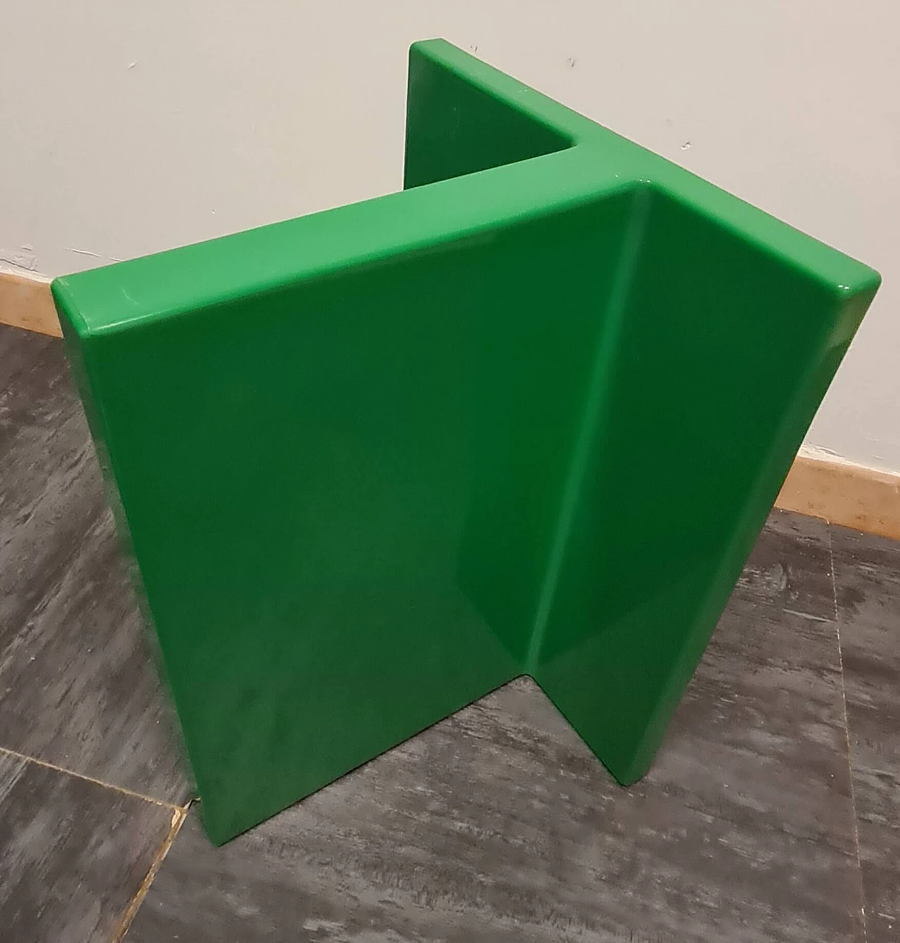 Pair of green plastic shelves by Marcello Siard for Kartell, 1970s 6