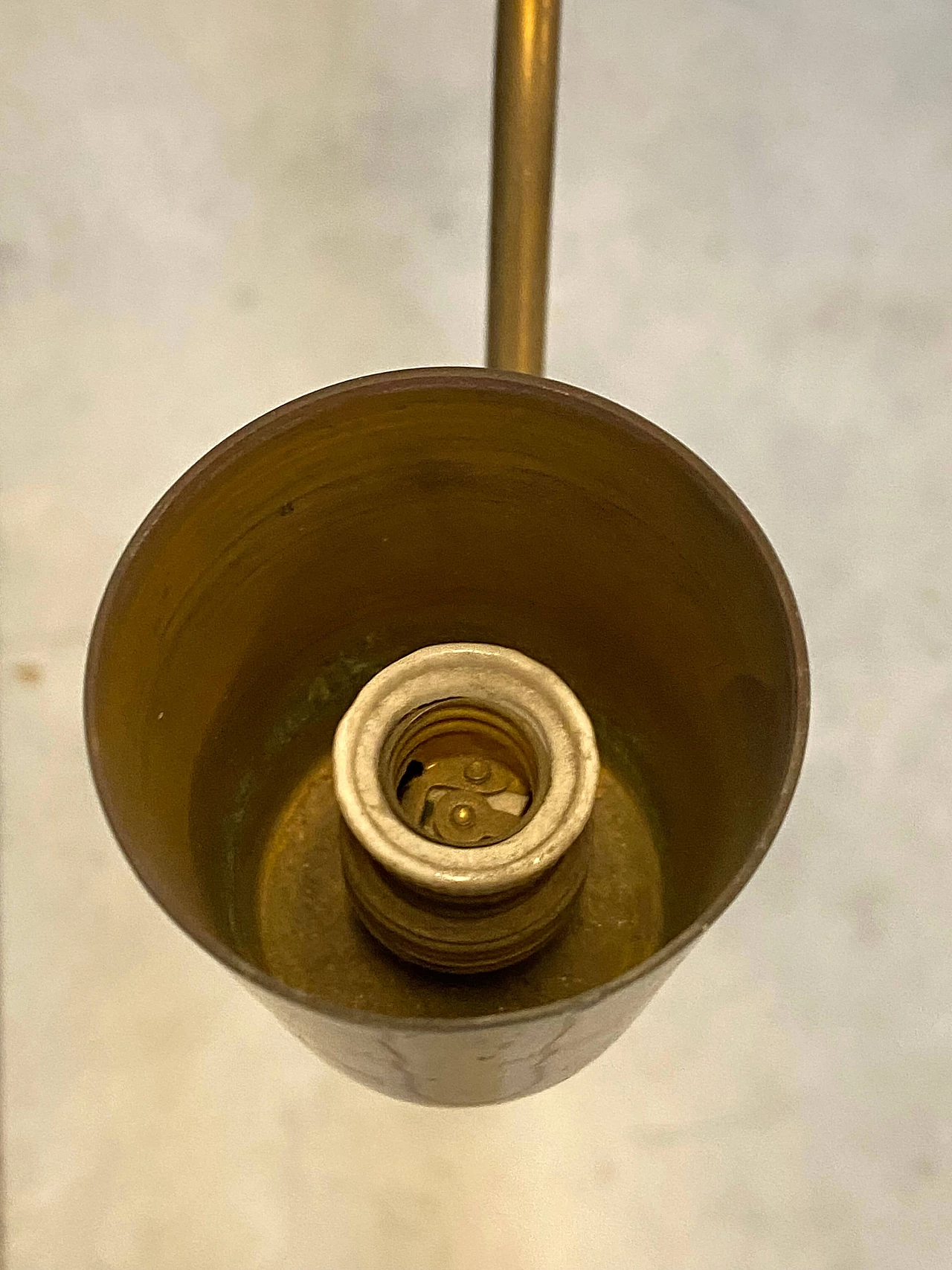 Eighteen-light brass chandelier attributed to Stilnovo, 1950s 5