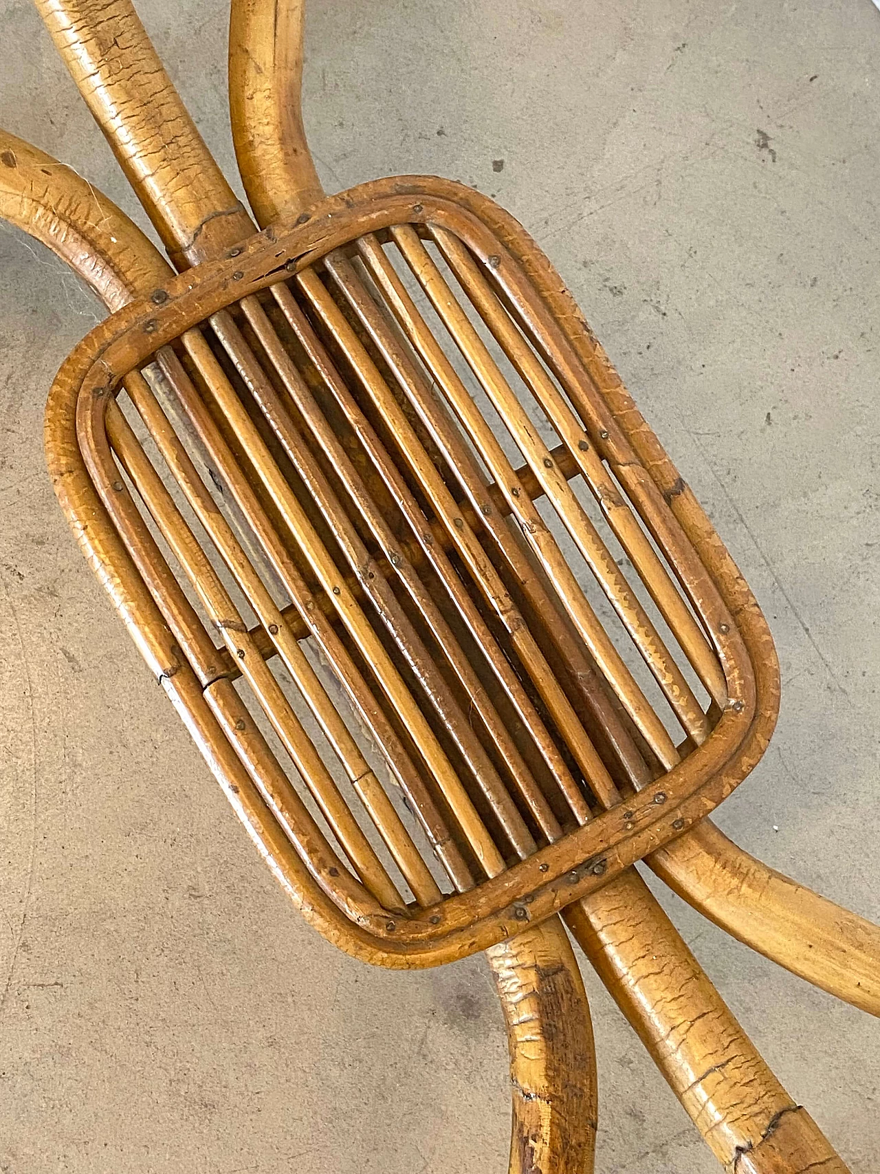 Wicker and bamboo pot holder, 1970s 5