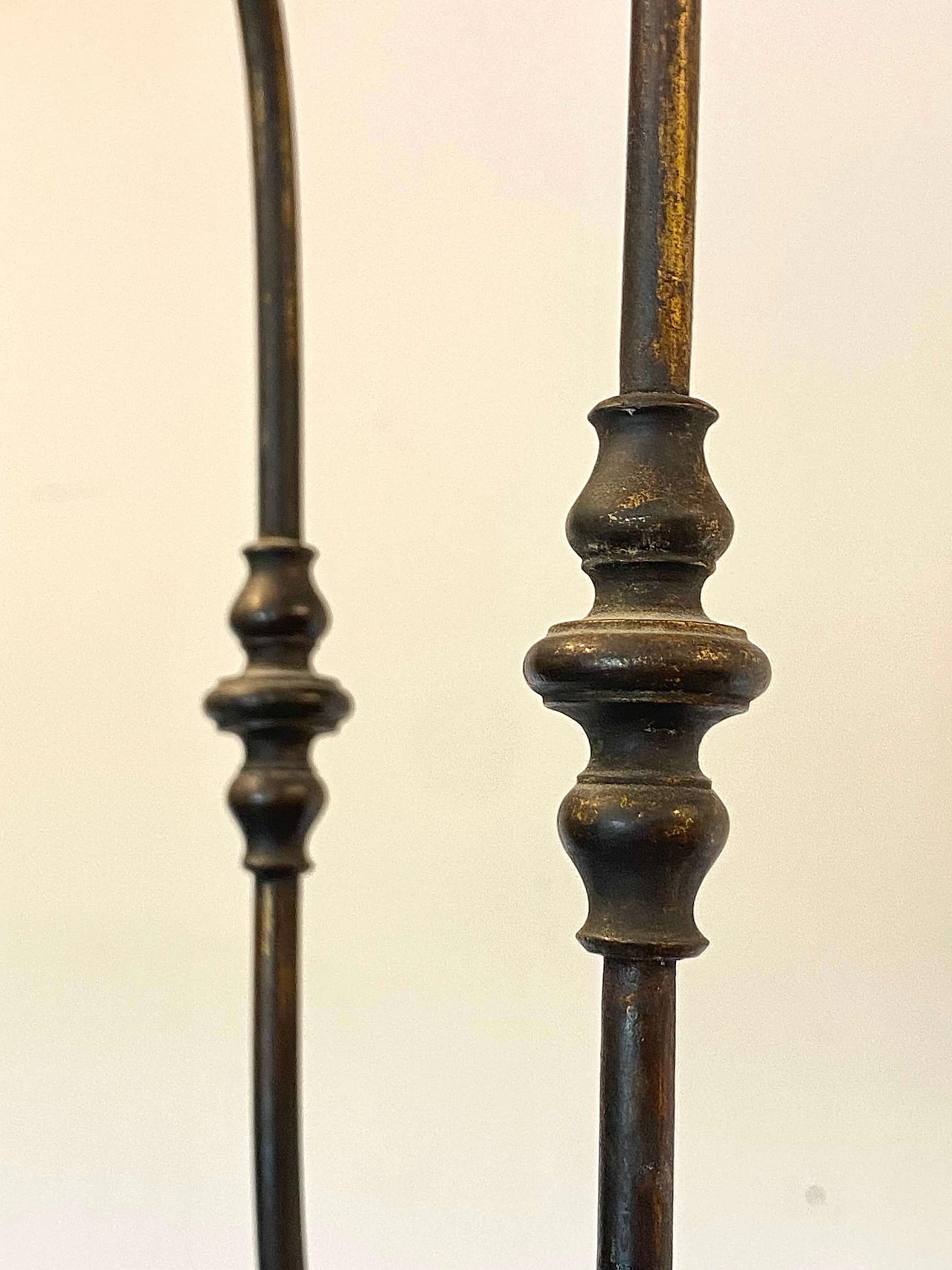 Bronze three-light lantern with ground glass, early 20th century 11