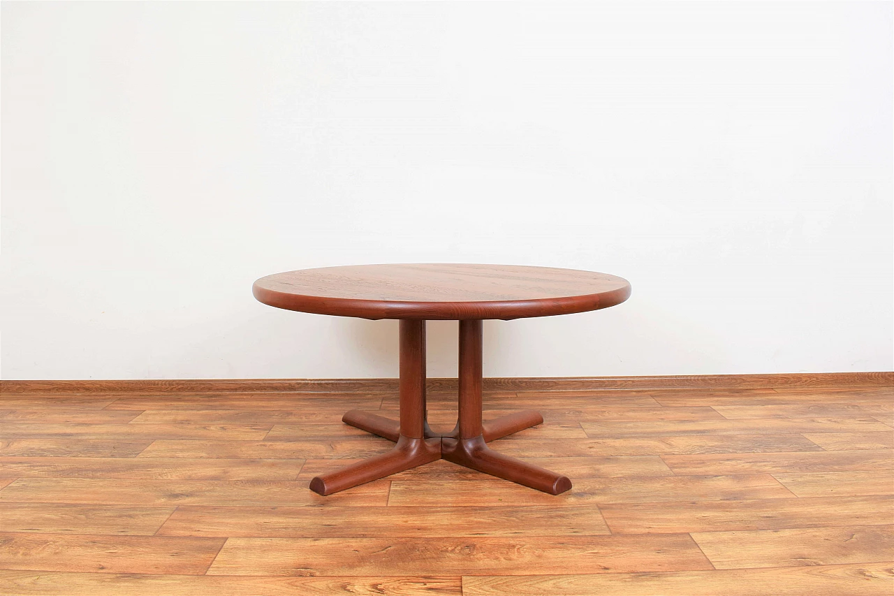 Round solid teak coffee table by Dyrlund, 1970s 2